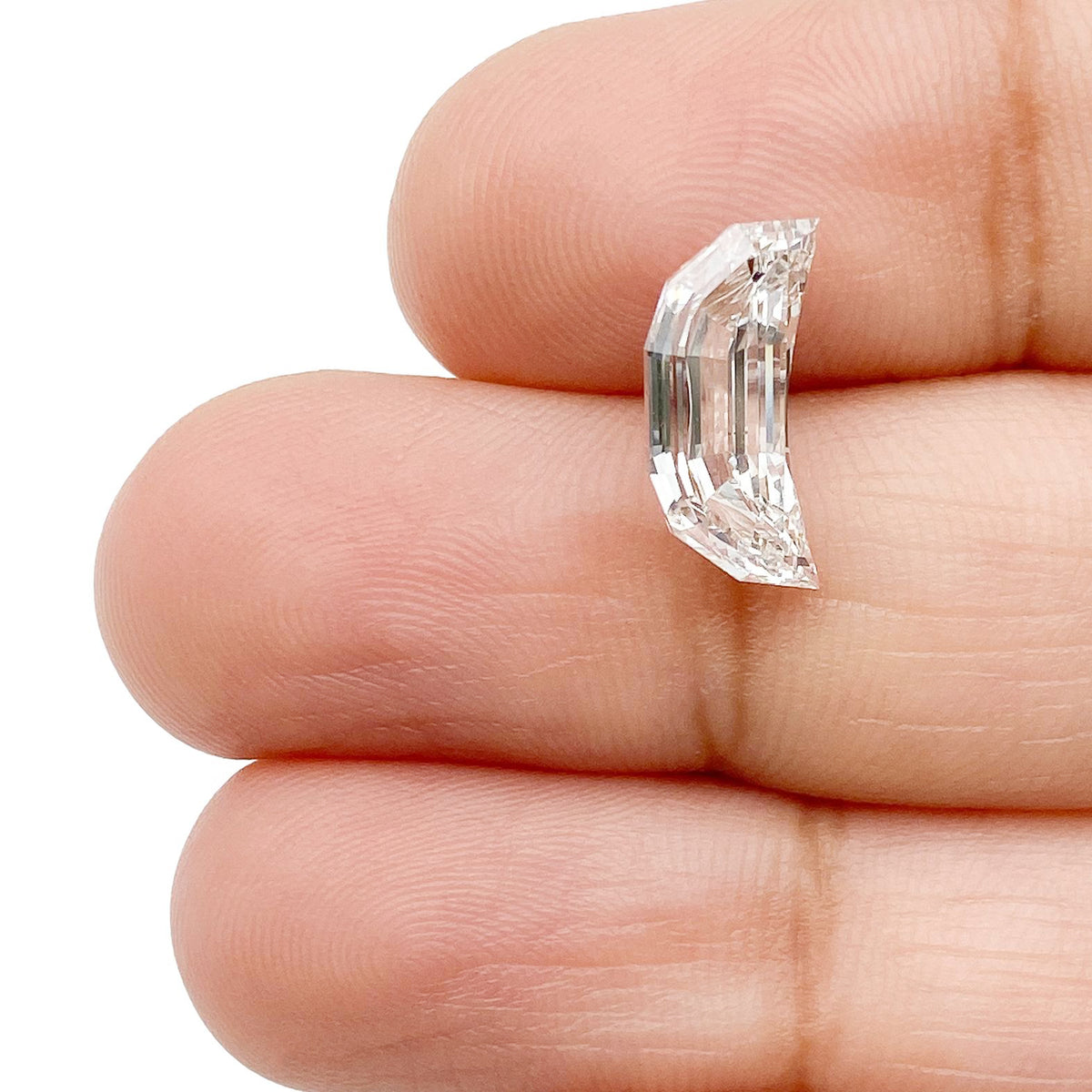 2.50ct | F/VS1 Half Moon Shape Step Cut Lab Diamond (IGI)