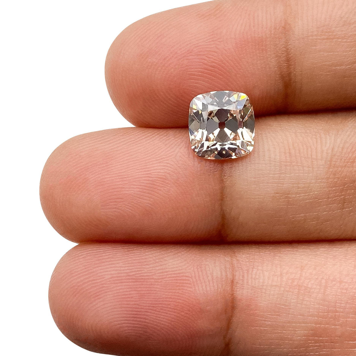 2.15ct | O-P/VS1 Champagne Cushion Shape Old Mine Cut Lab Diamond (IGI)-LITHOS Diamond