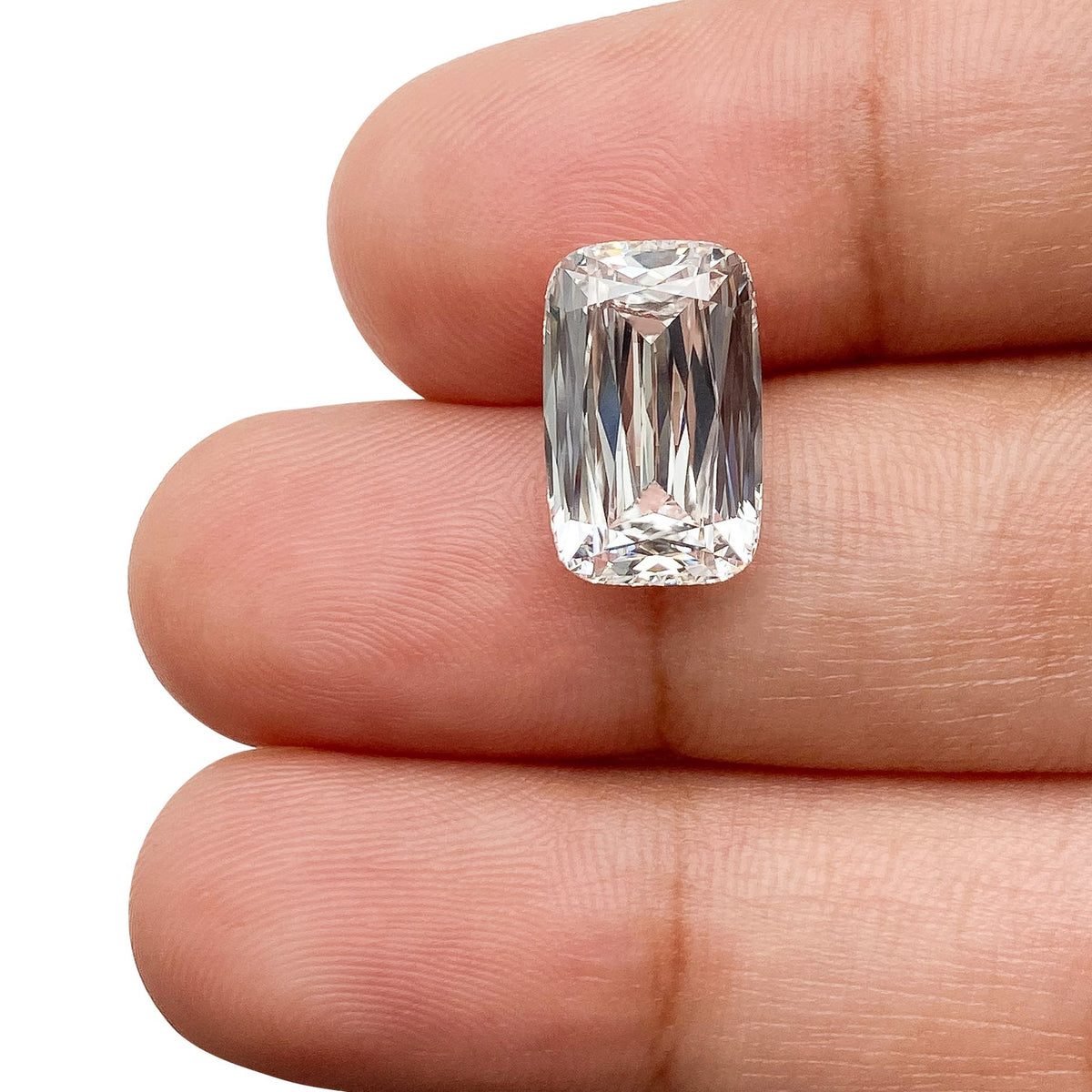 4.37ct | G/VVS2 Cushion Shape Lattice Cut Lab Diamond (IGI)