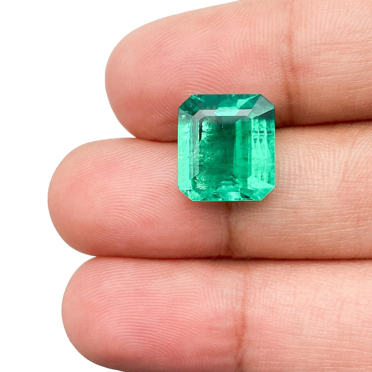 4.79ct | Step Cut Emerald Shape Lab Emerald
