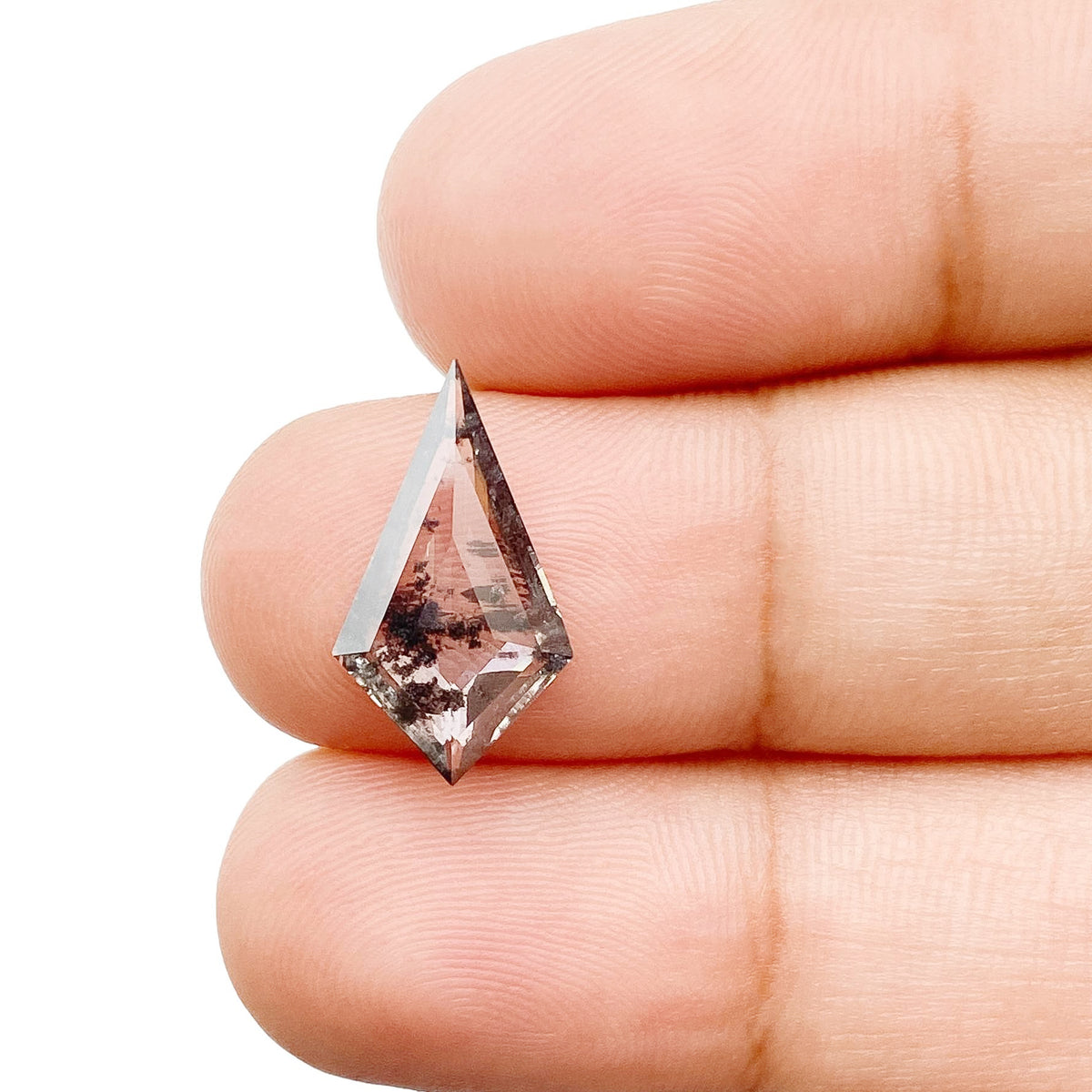 1.50ct | Salt & Pepper Kite Shape Step Cut Lab Diamond