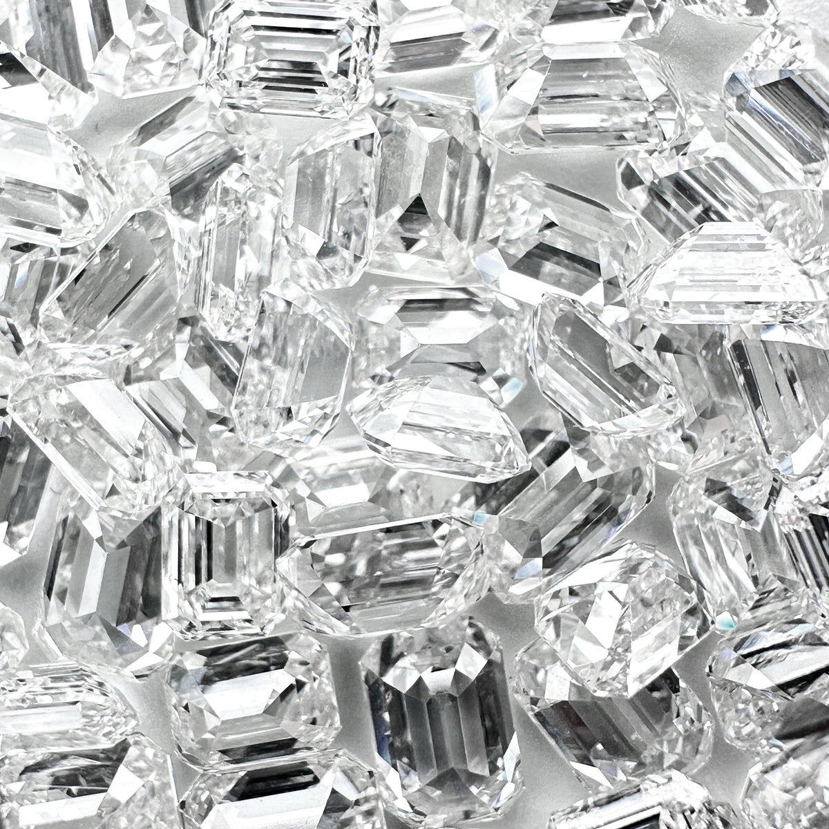 Emerald Cut Calibrated Lab Diamond Melee