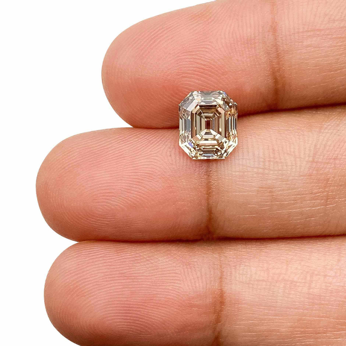 2.26ct | Very Light Brown/VVS2 Champagne Antique Octagon Shape Step Cut Lab Diamond (IGI)-LITHOS Diamond