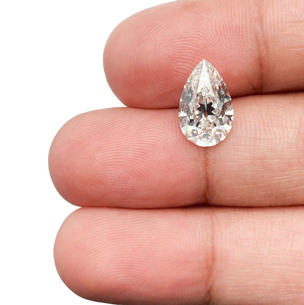 2.39ct | F/VS1 Pear Shape Old Mine Cut Lab Diamond (IGI)-LITHOS Diamond