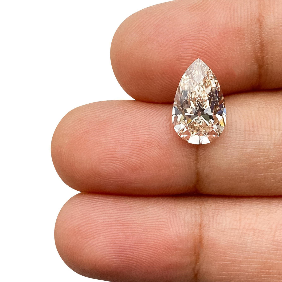 2.70ct | L/VVS2 Champagne Pear Shape Old Mine Cut Lab Diamond (IGI)-LITHOS Diamond