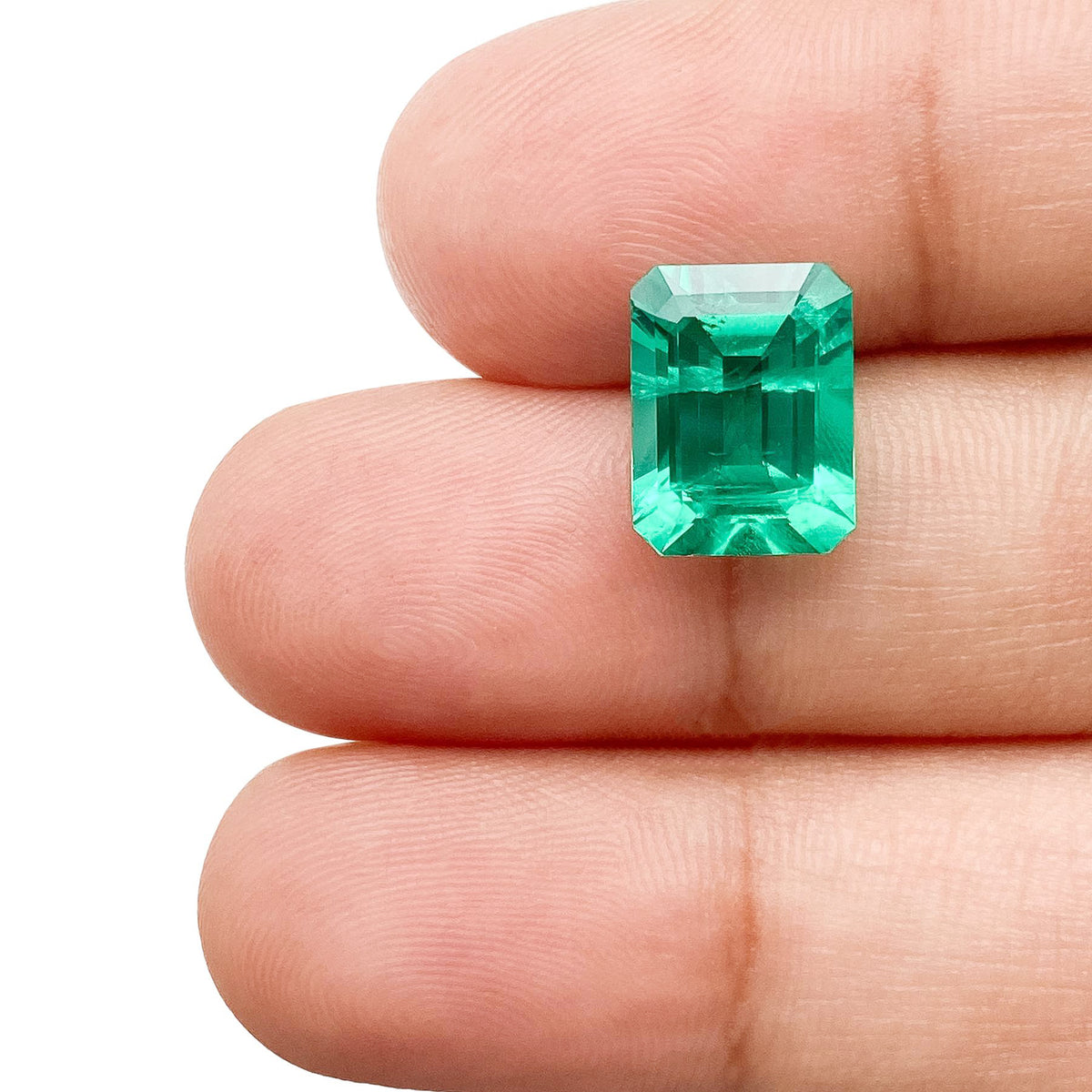 3.07ct | Step Cut Emerald Shape Lab Emerald