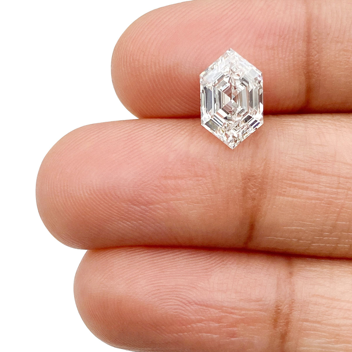 1.71ct | E/VS1 Hexagon Shape Step Cut Lab Diamond (IGI)