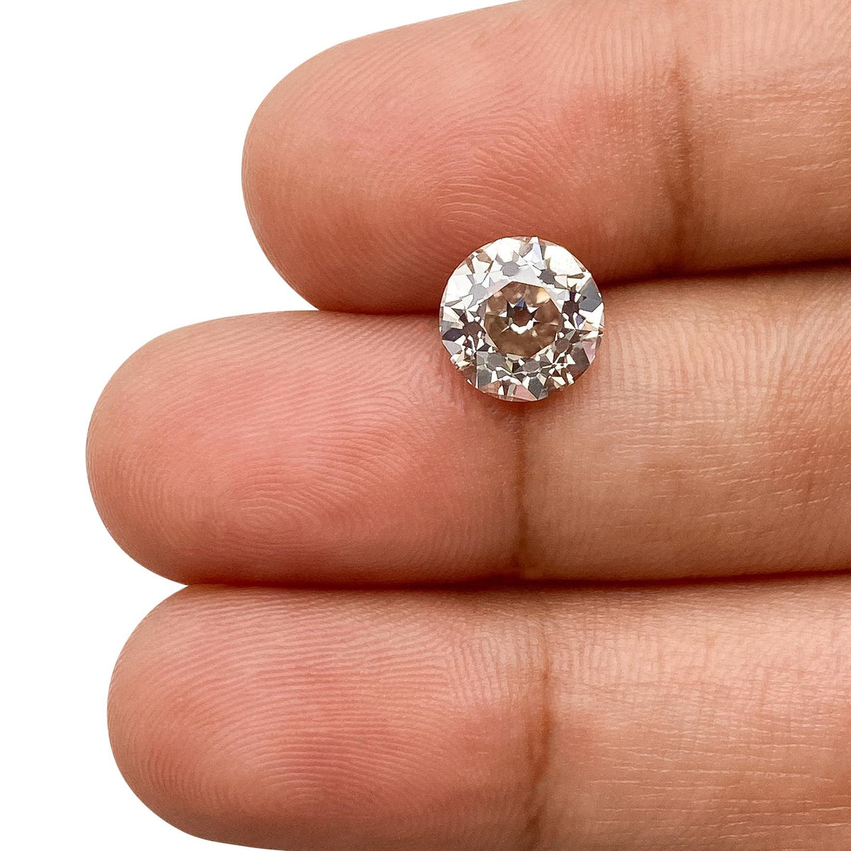 2.14ct | K/VVS2 Champagne Round Shape Old European Cut Lab Diamond (IGI)-LITHOS Diamond