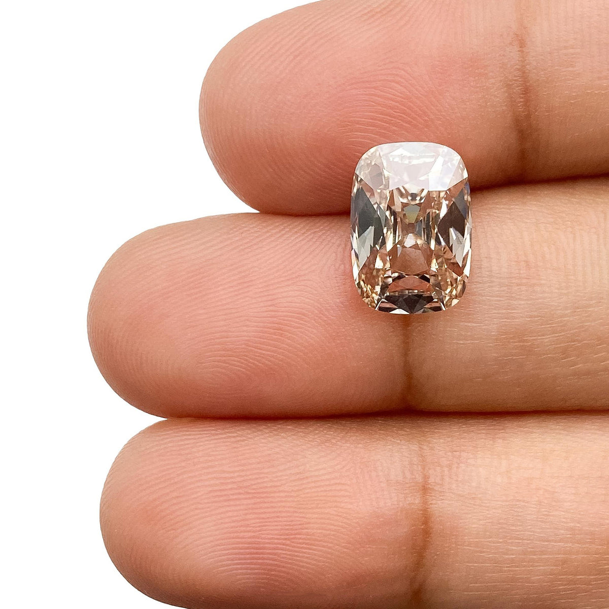 2.63ct | M/VVS2 Champagne Antique Cushion Shape Old Mine Cut Lab Diamond (IGI)-LITHOS Diamond