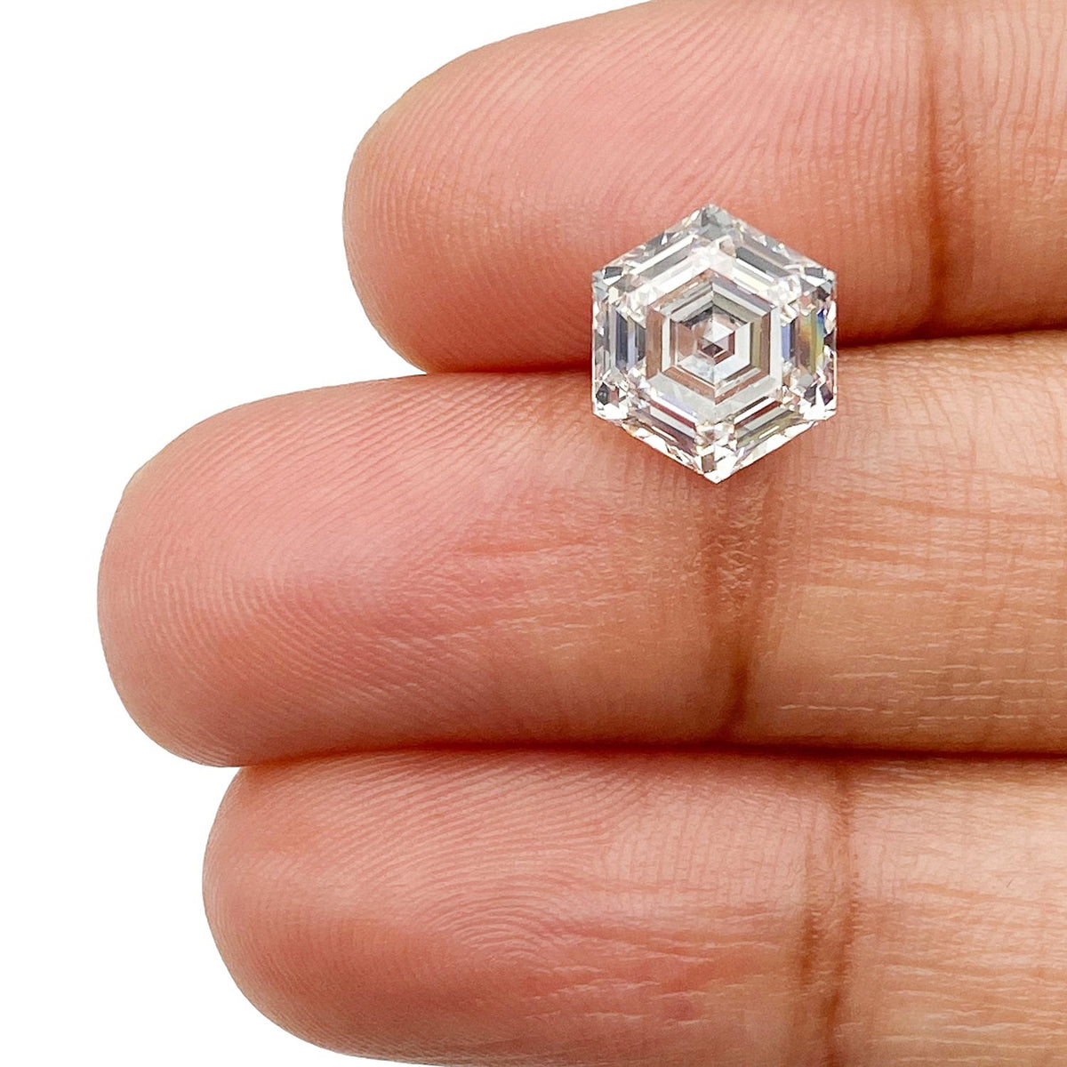 2.81ct | F/VS1 Hexagon Shape Step Cut Lab Diamond (IGI)