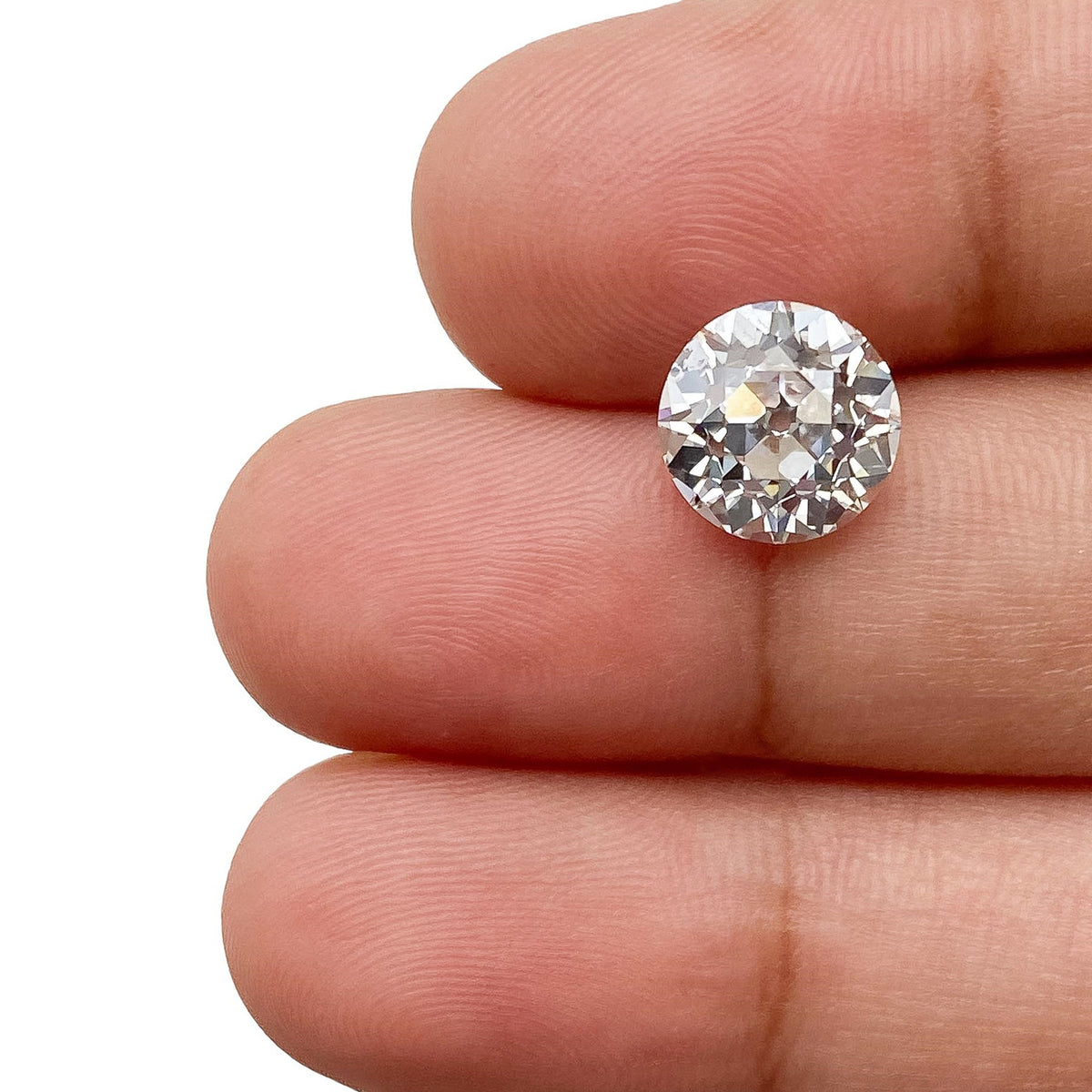 2.80ct | F/VVS2 Round Shape Old European Cut Lab Diamond (IGI)