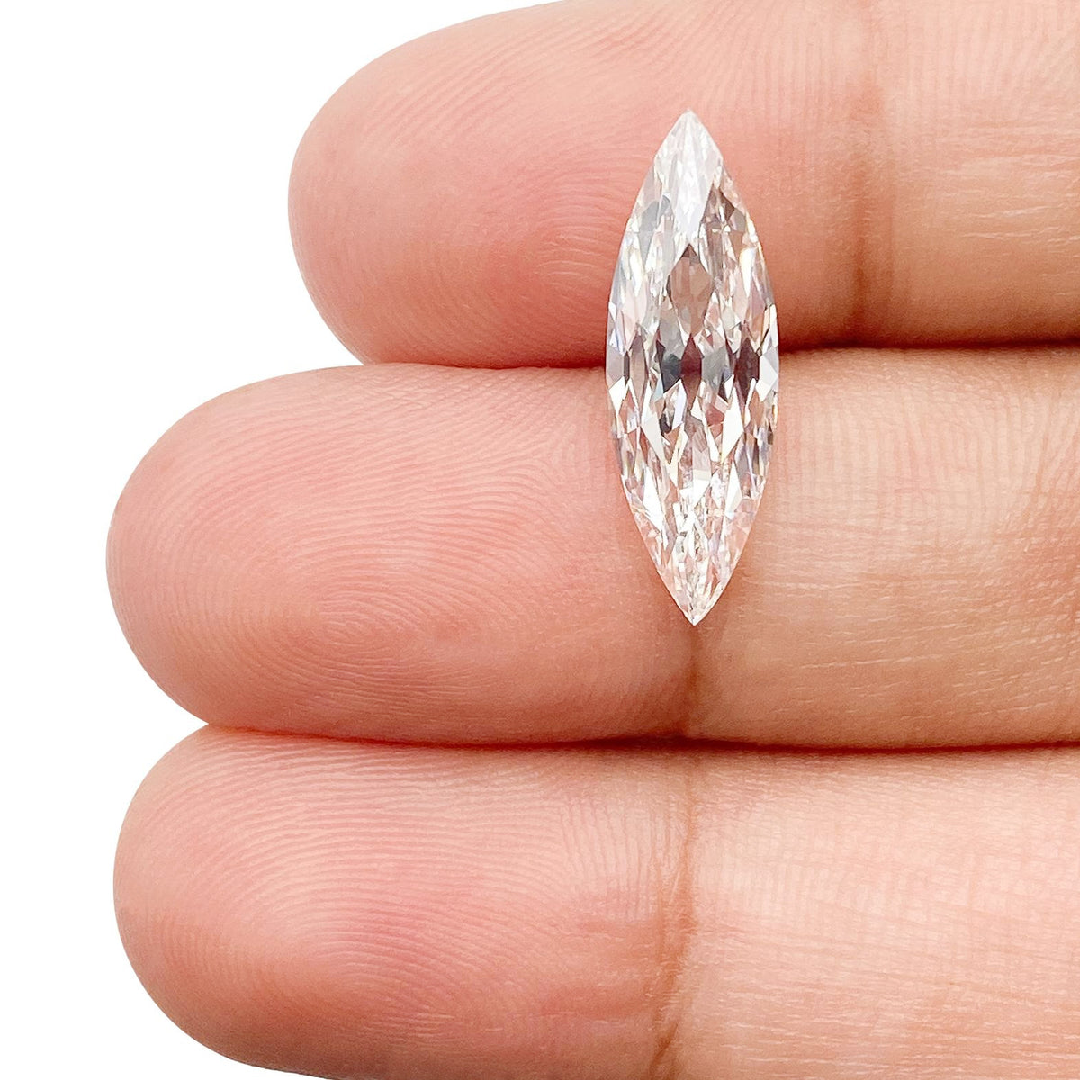 3.02ct | F/VS2 Marquise Shape Old Mine Cut Lab Diamond (IGI)