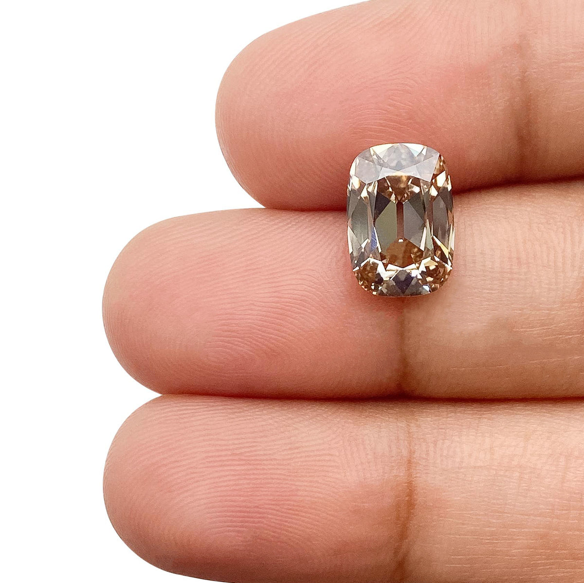 2.71ct | U-V/VS1 Cognac Antique Cushion Shape Old Mine Cut Lab Diamond (IGI)-LITHOS Diamond