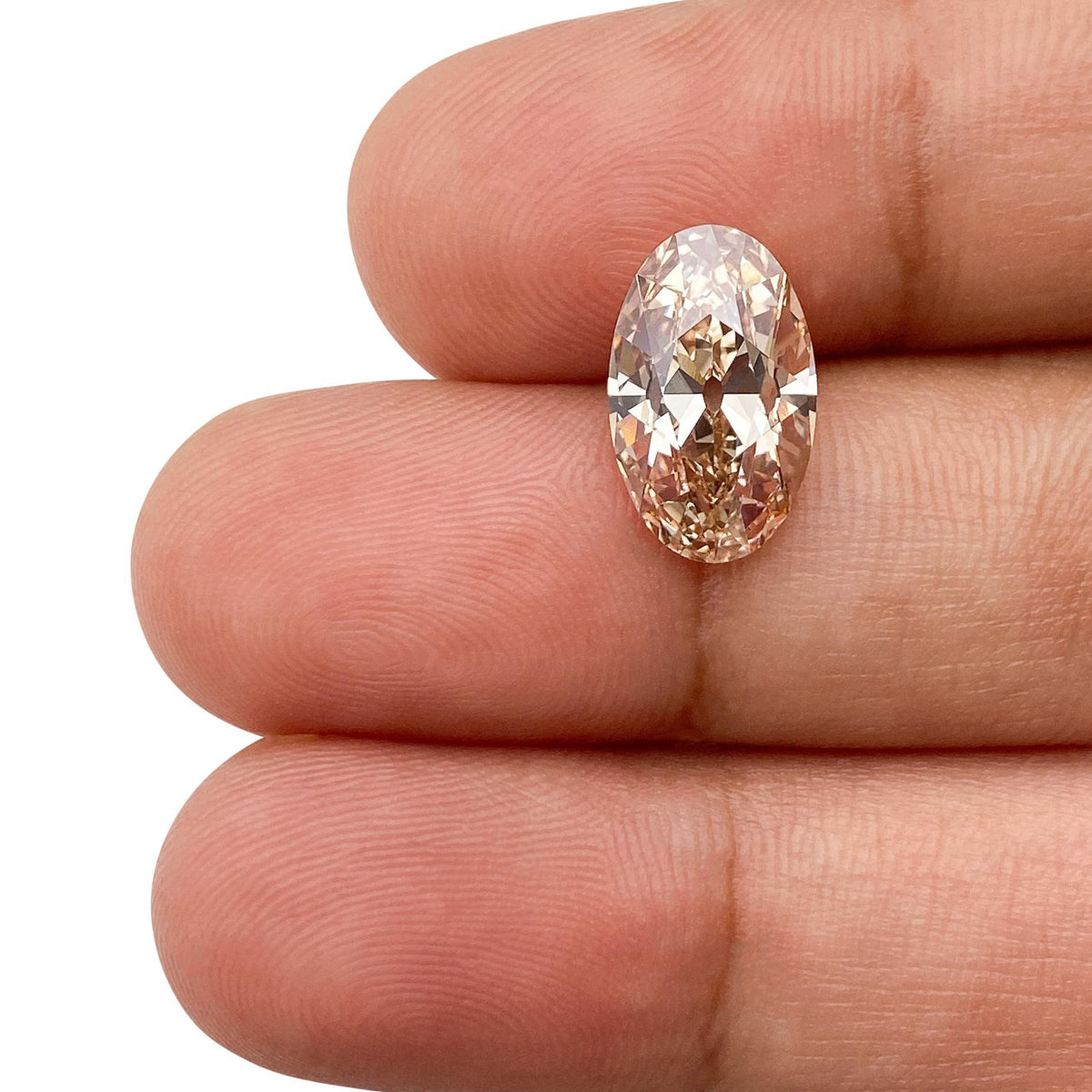3.03ct | Light Brown/VS1 Champagne Oval Shape Old Mine Cut Lab Diamond (IGI)-LITHOS Diamond