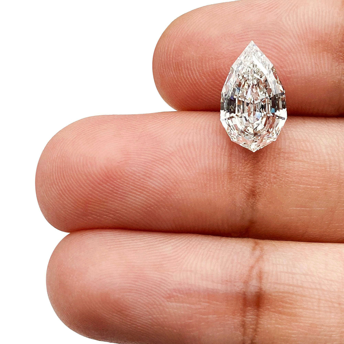 3.02ct | E/VS1 Pear Shape Step Cut Lab Diamond (IGI)