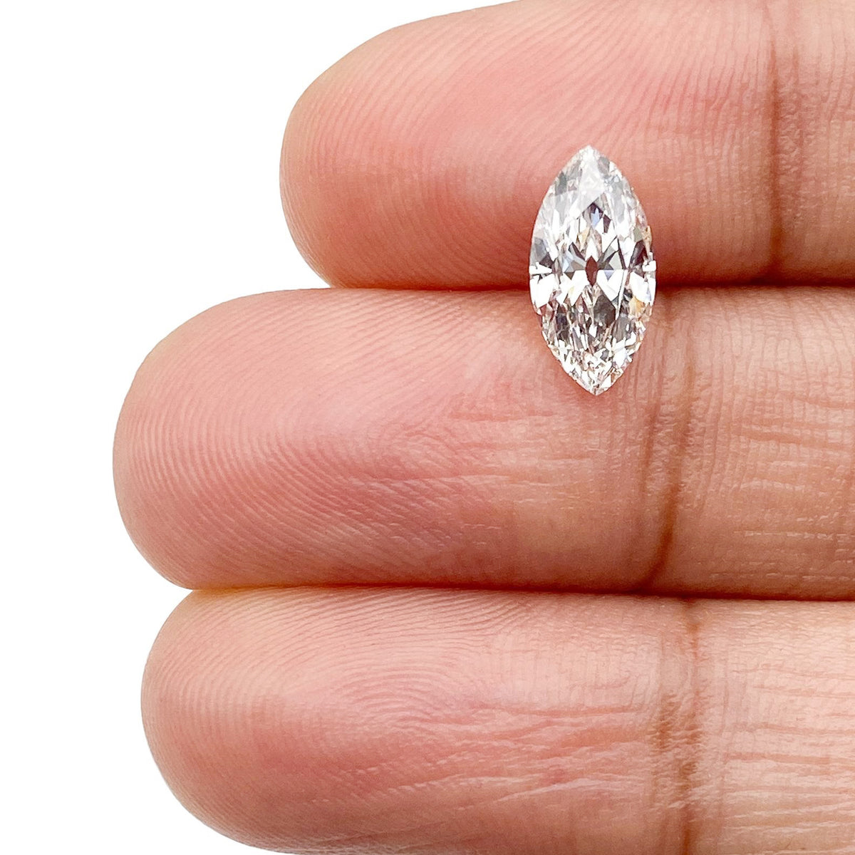 0.97ct | E/VVS2 Marquise Shape Old Mine Cut Lab Diamond (IGI)