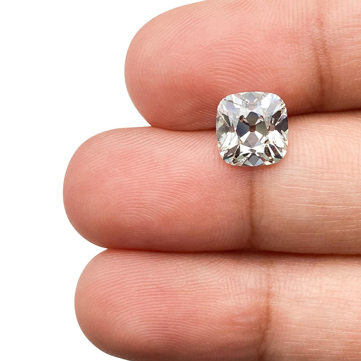 2.09ct | F/VS1 Cushion Shape Old Mine Cut Lab Diamond (IGI)-LITHOS Diamond