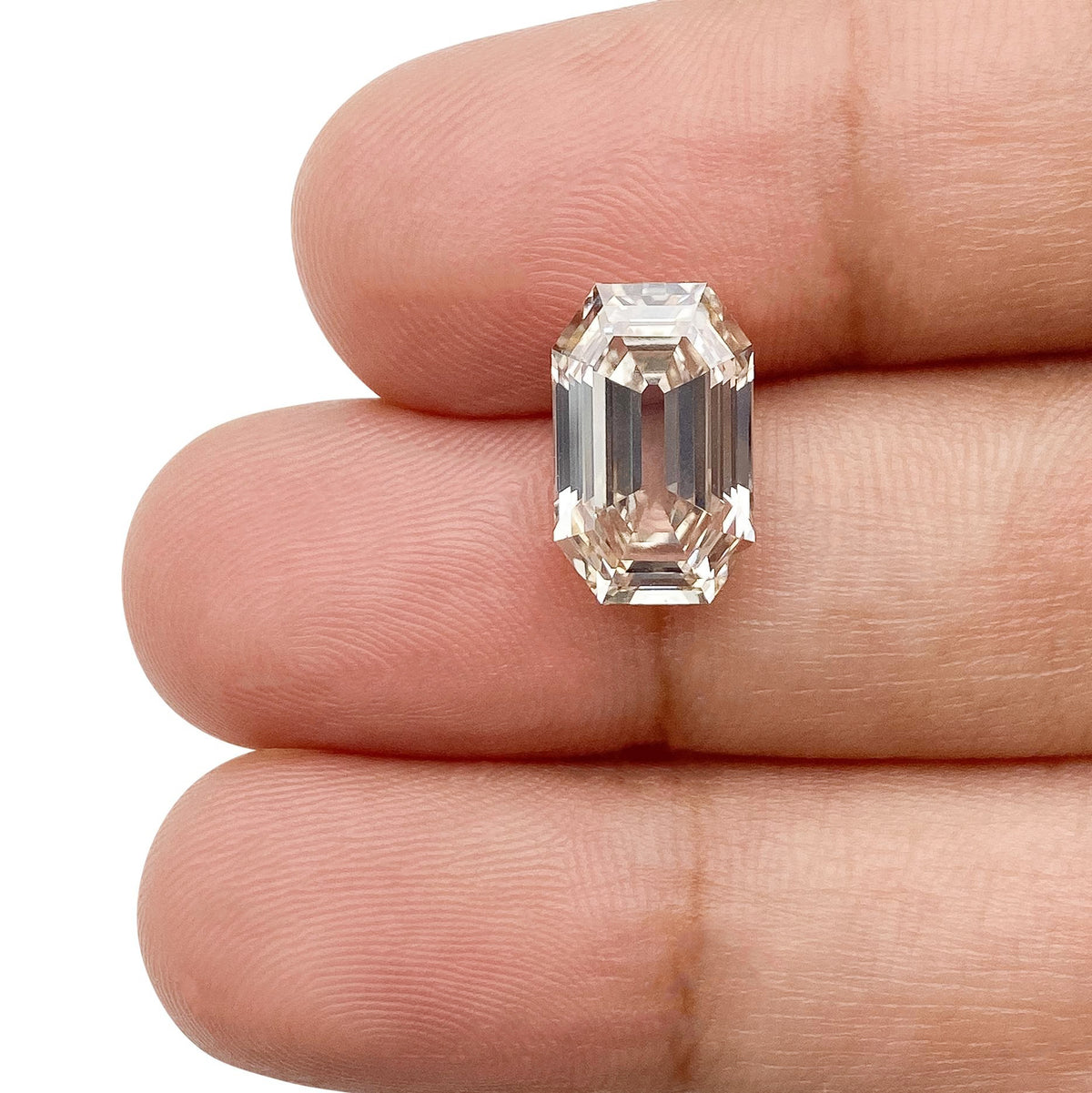 3.32ct | N/VVS2 Champagne Octagon Shape Step Cut Lab Diamond (IGI)