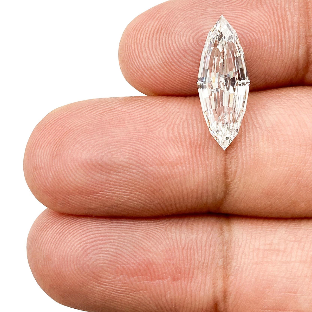 3.55ct | F/VS1 Marquise Shape Step Cut Lab Diamond (IGI)