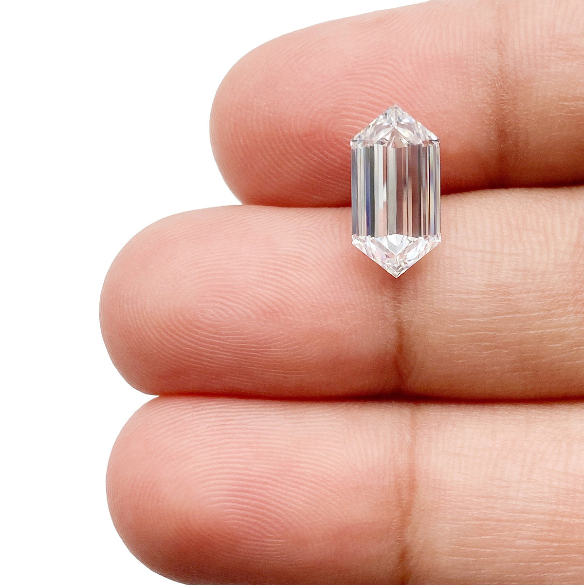 2.50ct | E/VS1 Hexagon Shape Step Cut Lab Diamond (IGI)-LITHOS Diamond