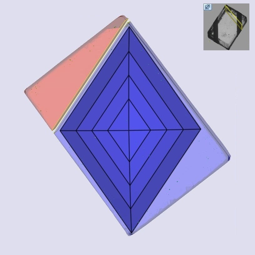 2.50ct |F/VS1 Lozenge Shape Step Cut Lab Diamond (IGI)-LITHOS Diamond