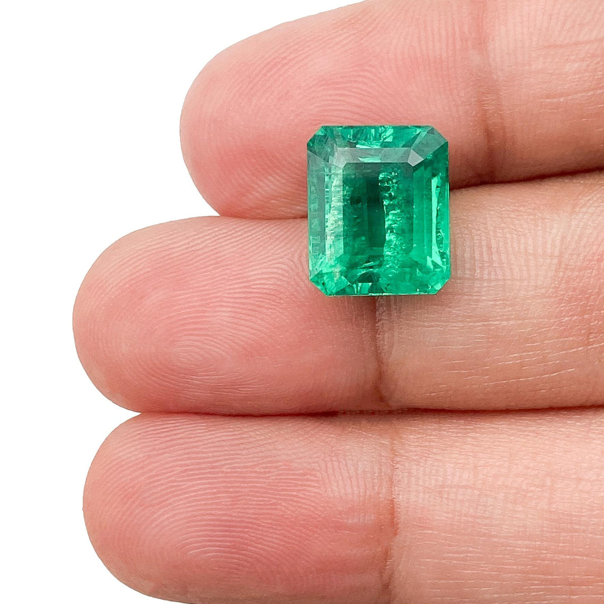 5.15ct | Step Cut Emerald Shape Lab Emerald