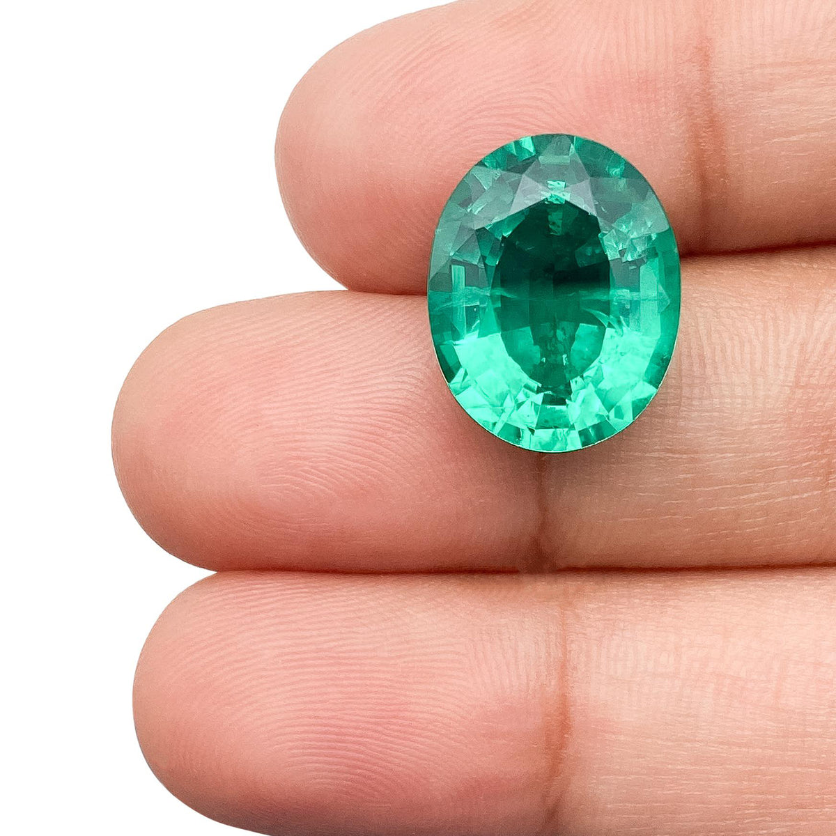 7.72ct | Brilliant Cut Oval Shape Lab Emerald