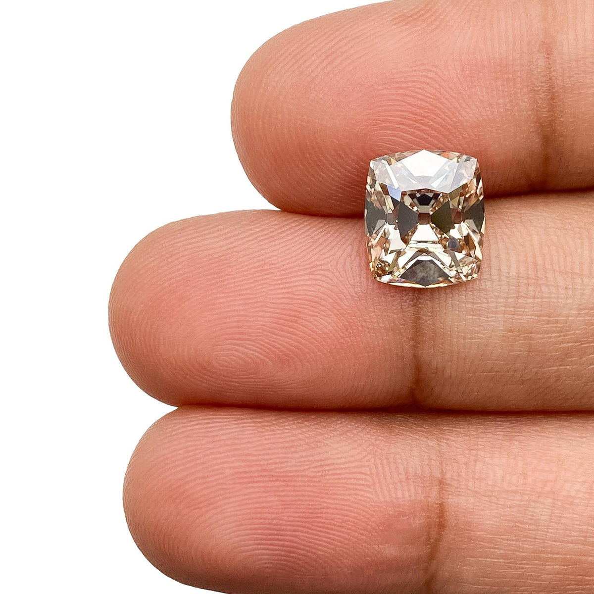 2.83ct | S-T/VVS2 Champagne Cushion Shape Peruzzi Cut Lab Diamond (IGI)-LITHOS Diamond
