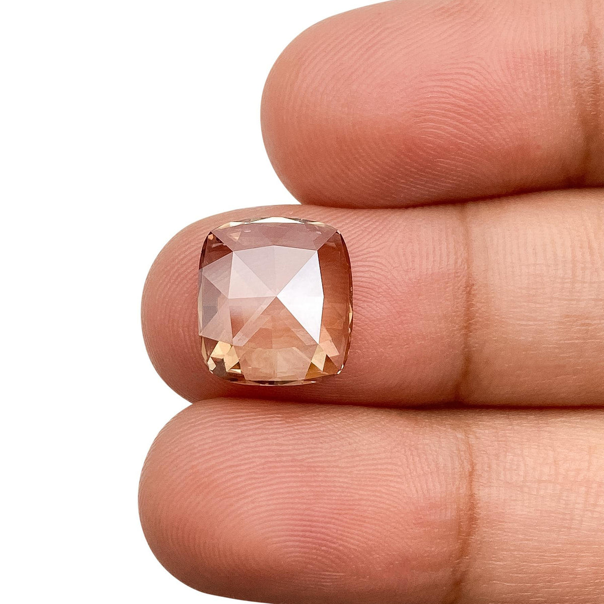 3.12ct | Fancy Brown/VVS1 Champagne Cushion Shape Rose Cut Lab Diamond (IGI)