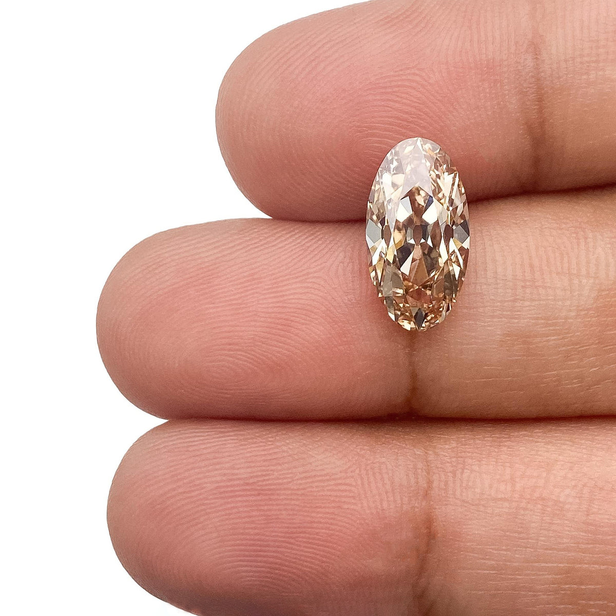 2.52ct | S-T/VVS2 Champagne Oval Shape Old Mine Cut Lab Diamond (IGI)-LITHOS Diamond