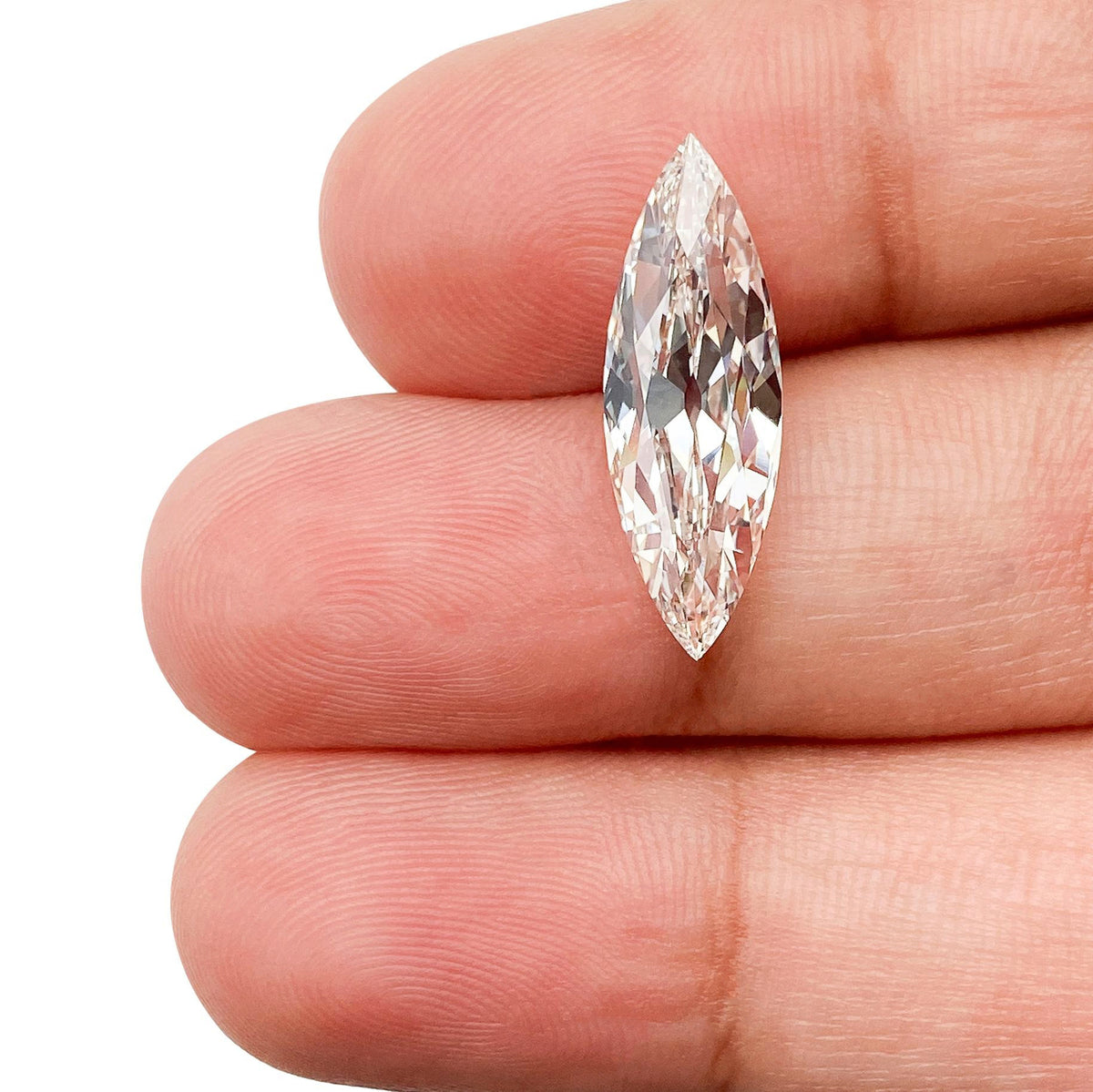 3.04ct | G/VVS2 Marquise Shape Old Mine Cut Lab Diamond (IGI)