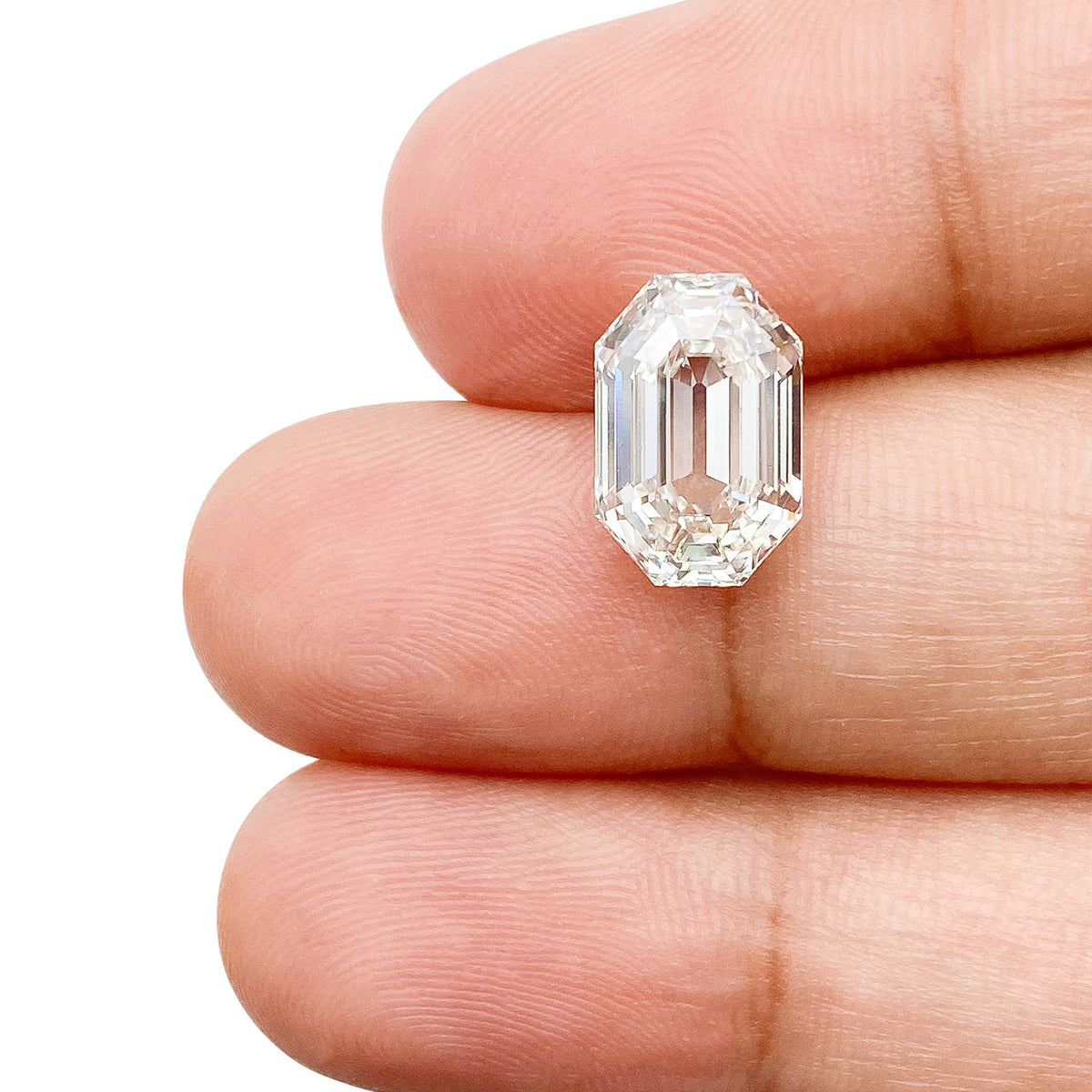 3.14ct | G/VVS2 Octagon Shape Antique Step Cut Lab Diamond (IGI)