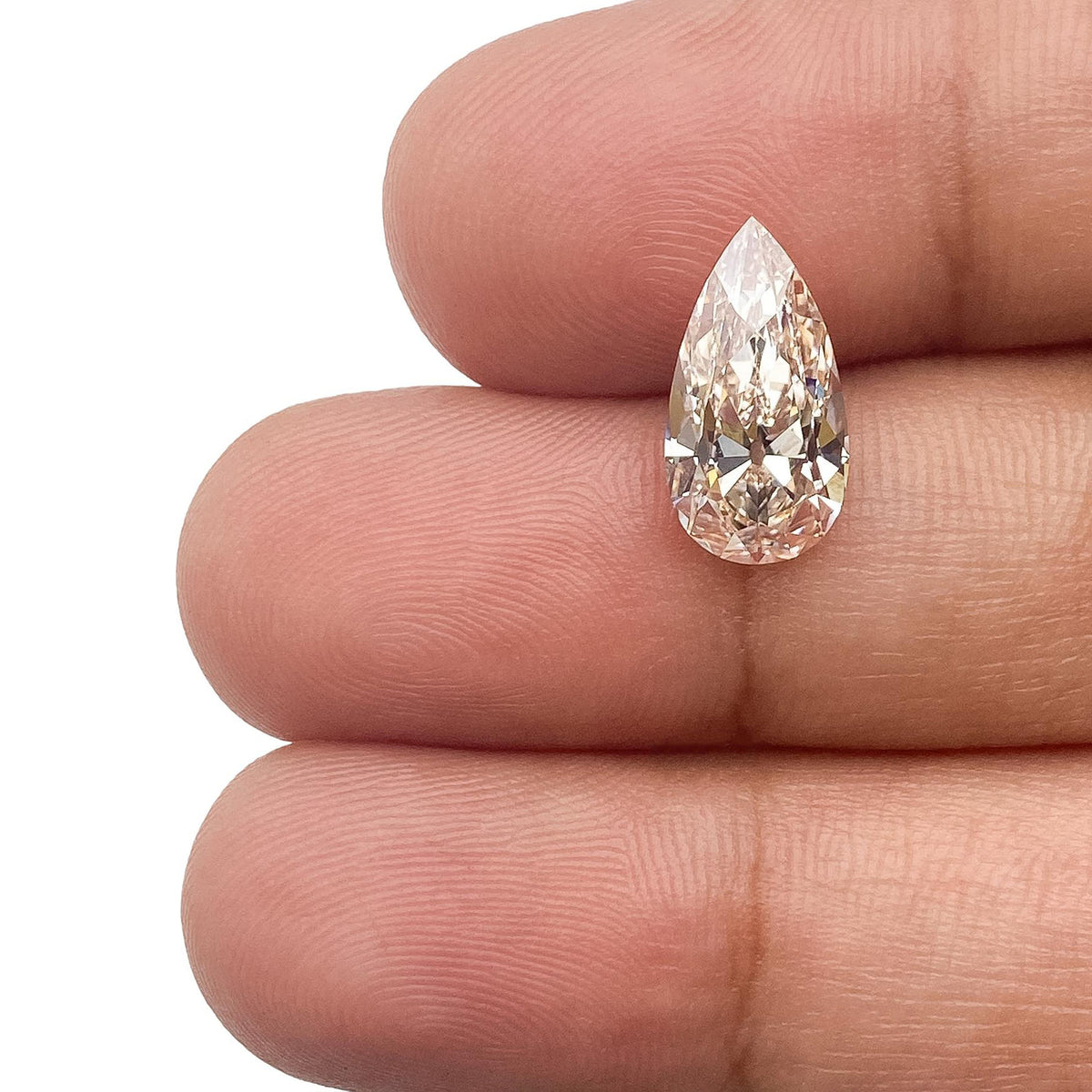 2.25ct | M/VVS2 Champagne Pear Shape Old Mine Cut Lab Diamond (IGI)-LITHOS Diamond