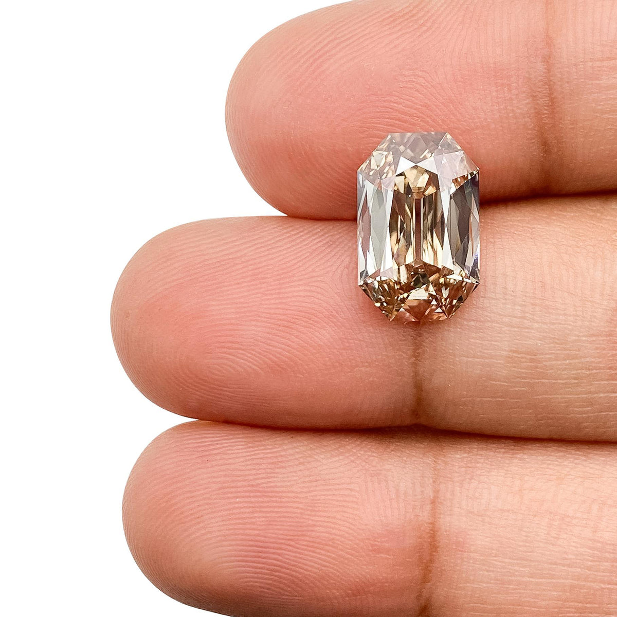 3.04ct | Fancy Light Brown/VS1 Octagon Old Mine Cut Lab Diamond (IGI)-LITHOS Diamond