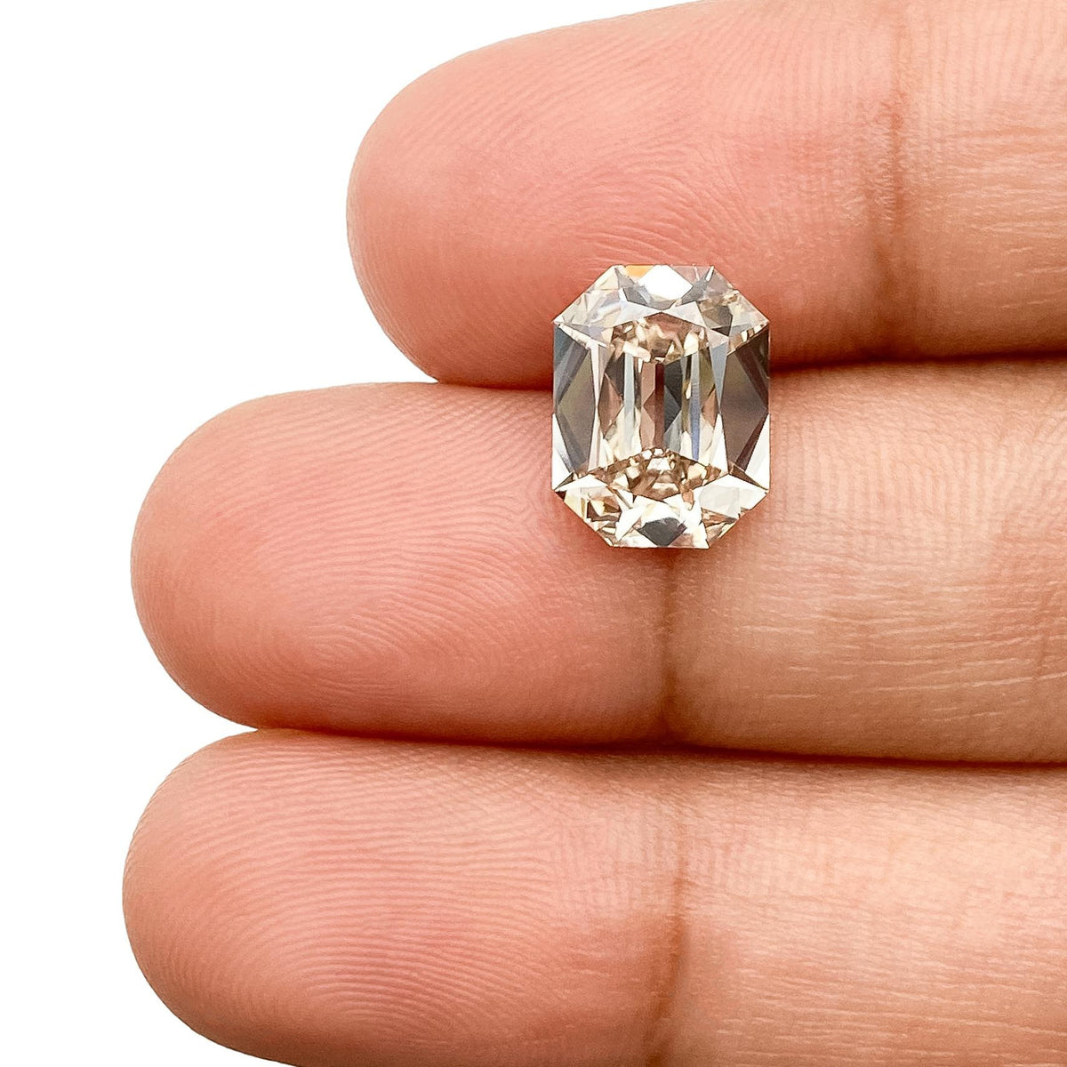 2.87ct | O-P/VS1 Champagne Octagon Shape Old Mine Cut Lab Diamond (IGI)-LITHOS Diamond