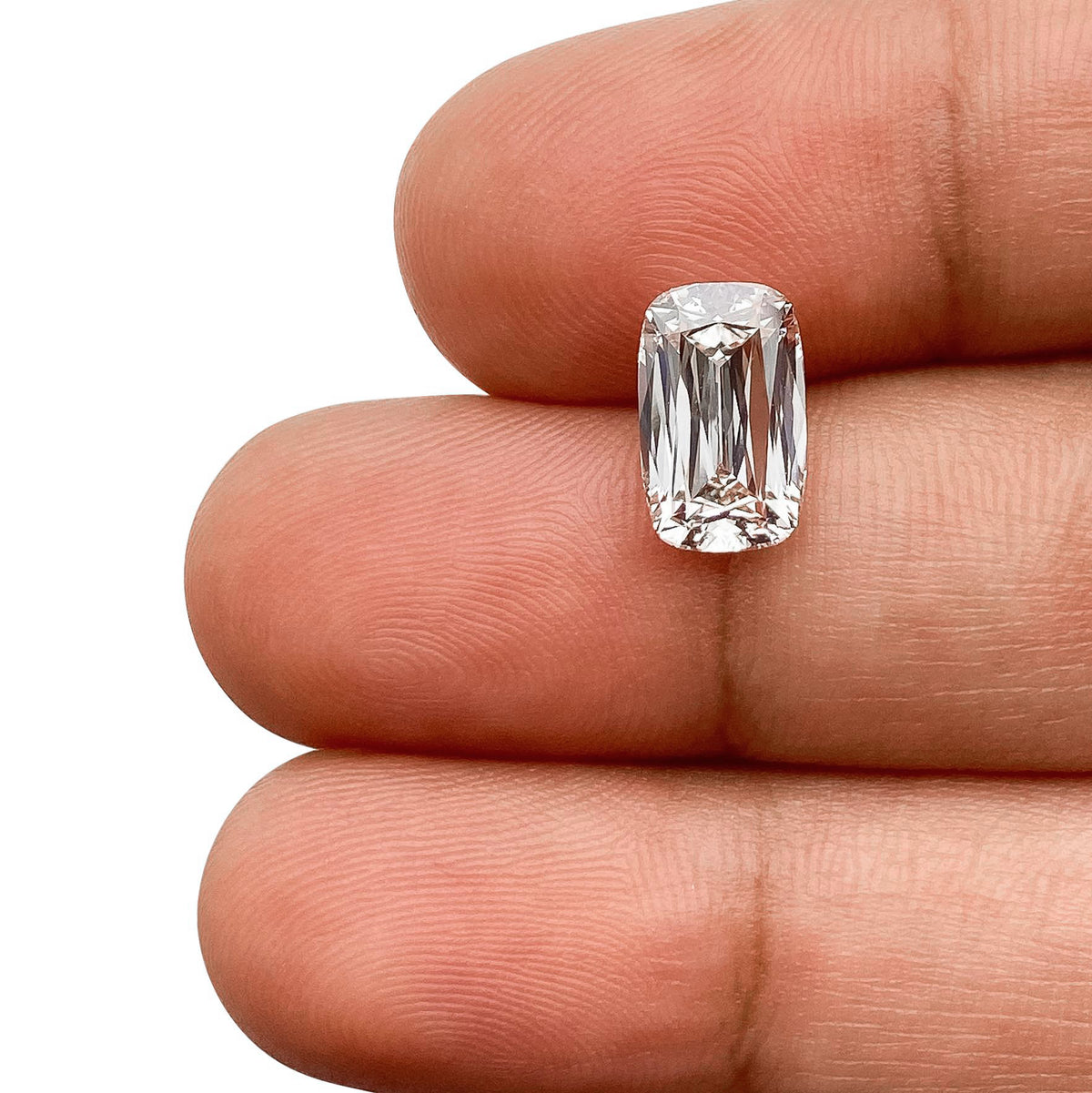 2.13ct | M/VS1 Cushion Shape Lattice Cut Lab Diamond (IGI)