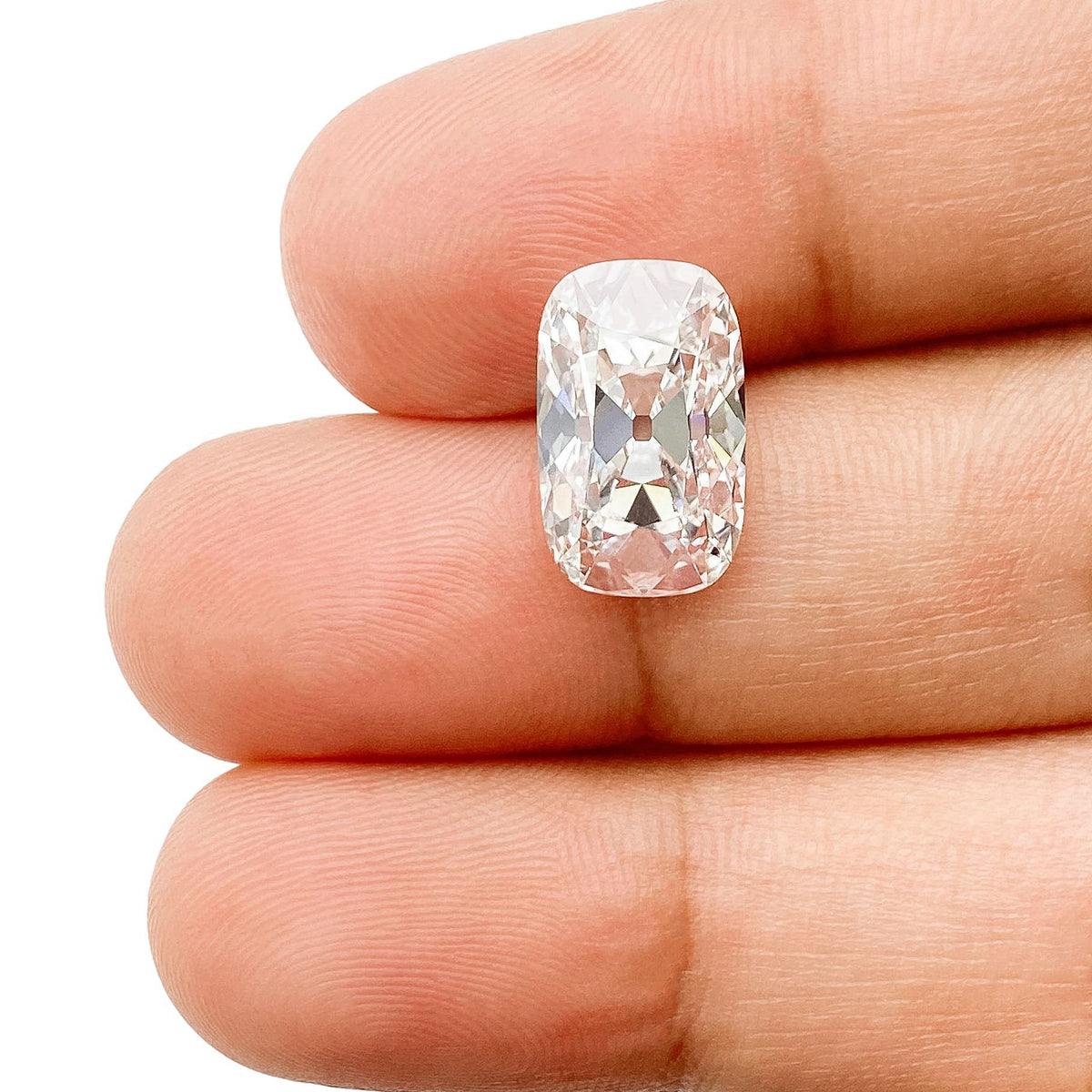 3.66ct | F/VVS2 Antique Cushion Shape Old Mine Cut Lab Diamond (IGI)