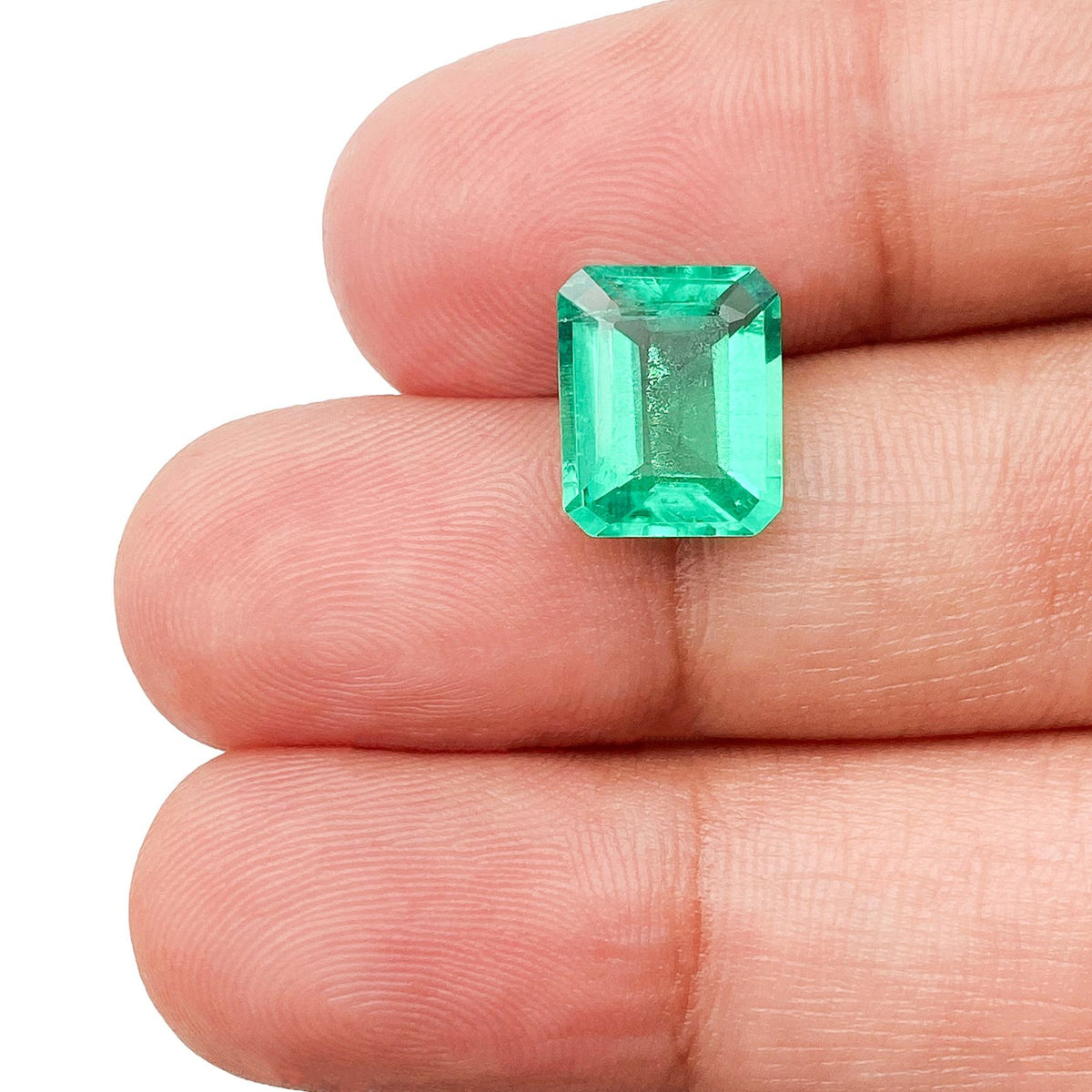2.63ct | Step Cut Emerald Shape Lab Emerald
