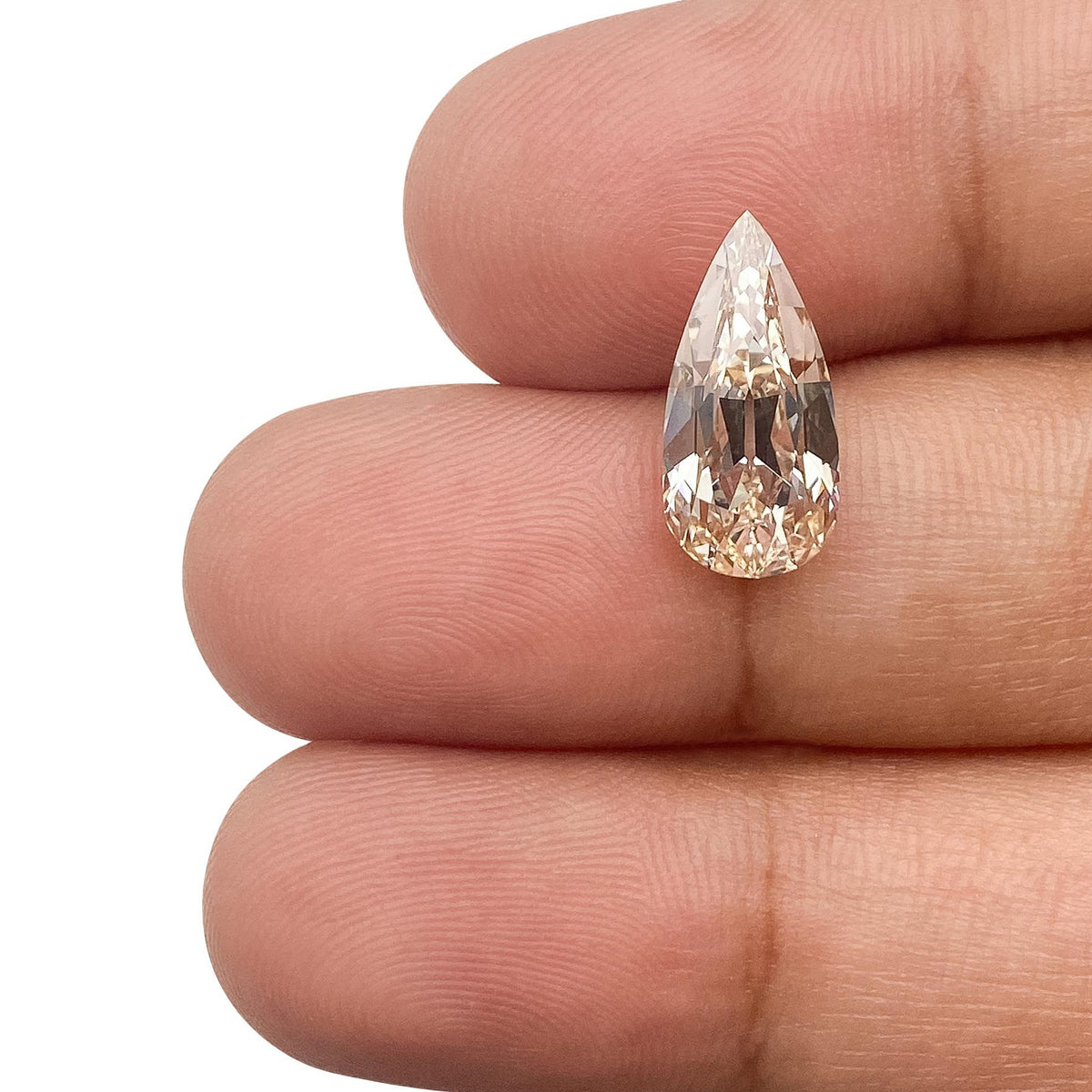 2.33ct | M/VS1 Champagne Pear Shape Old Mine Cut Lab Diamond (IGI)-LITHOS Diamond