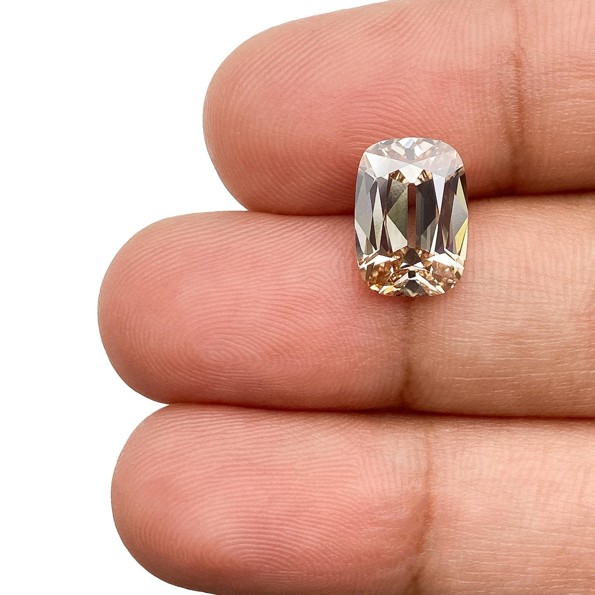 2.80ct | Q-R/VVS2 Champagne Cushion Shape Old Mine Cut Lab Diamond (IGI)