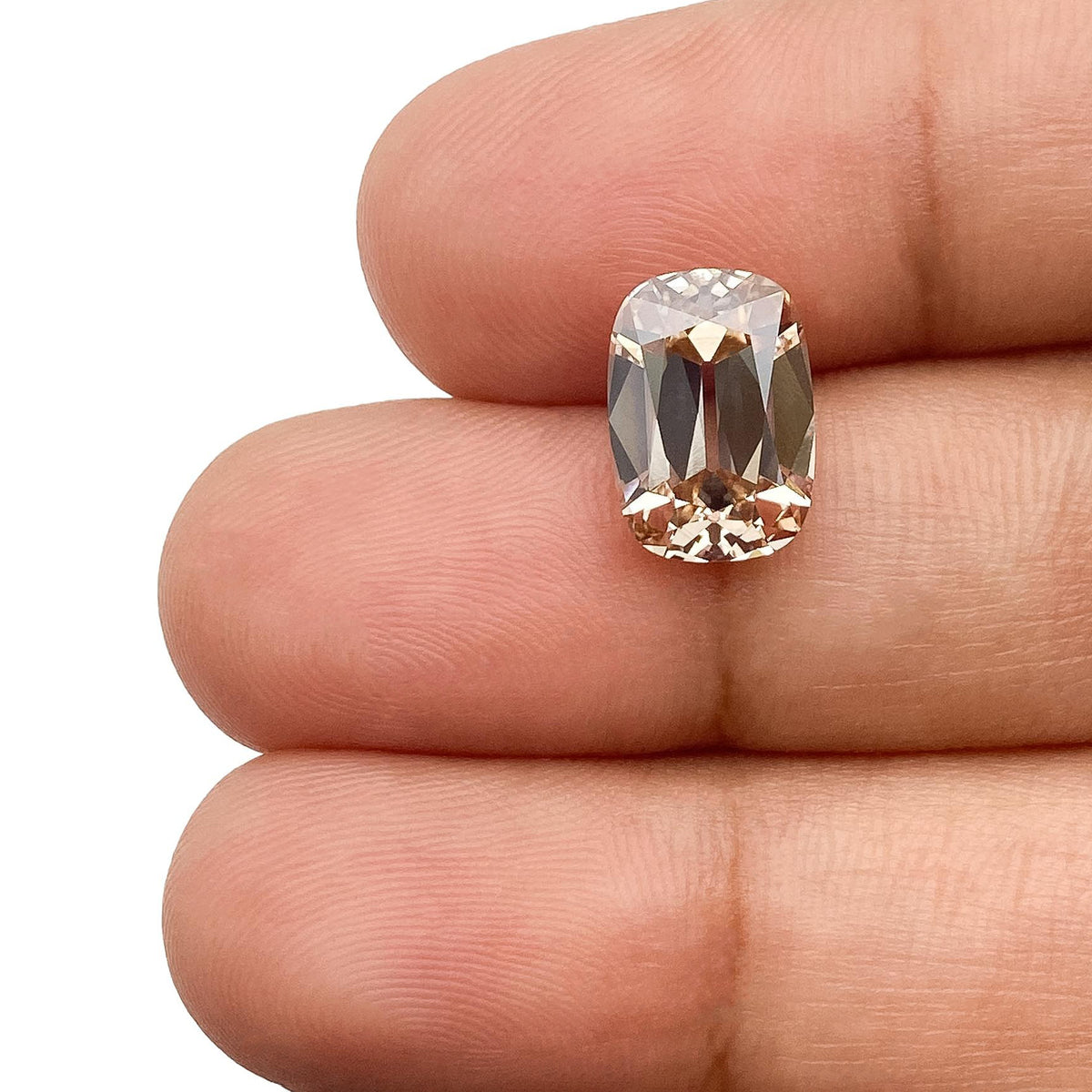 3.02ct | U-V/VS1 Champagne Cushion Shape Old Mine Cut Lab Diamond (IGI)-LITHOS Diamond