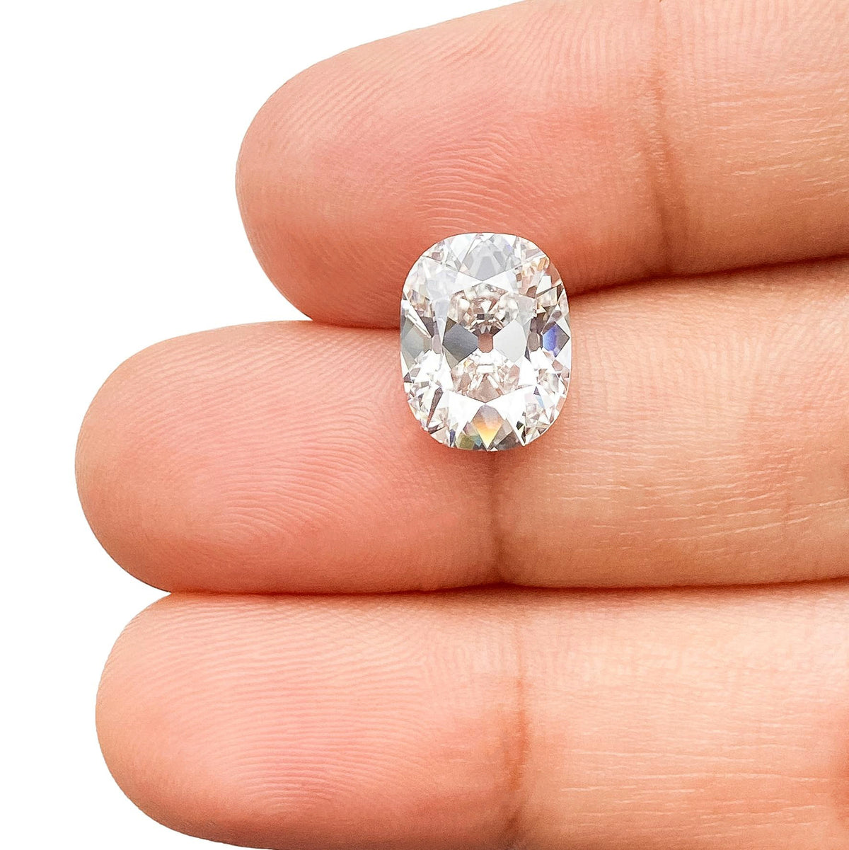 3.14ct | E/VVS2 Cushion Shape Old Mine Cut Lab Diamond (IGI)