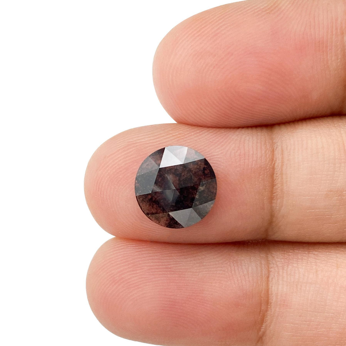 1.39ct | Salt & Pepper Round Shape Rose Cut Lab Diamond