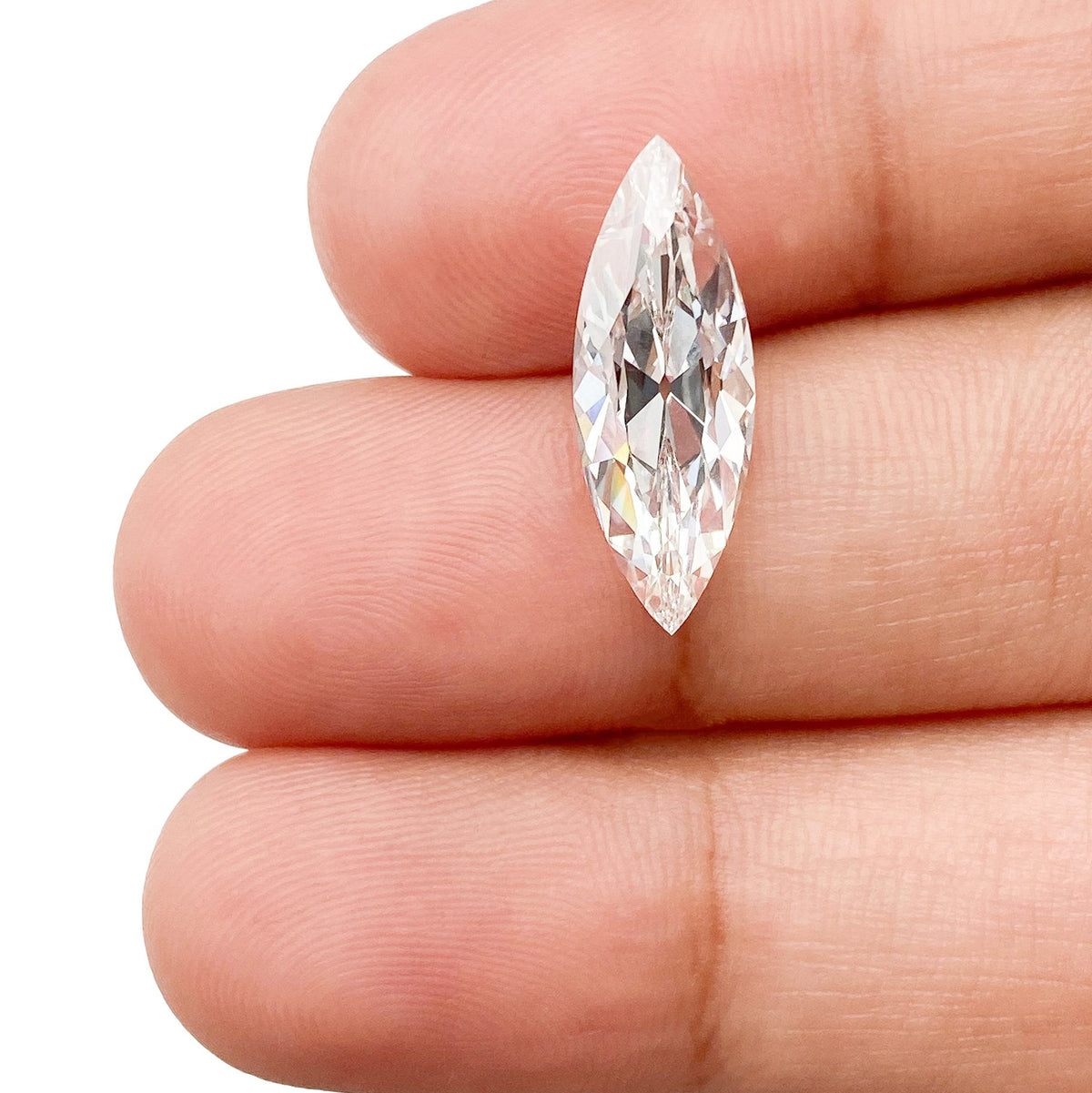 3.01ct | F/VVS2 Marquise Shape Old Mine Cut Lab Diamond (IGI)