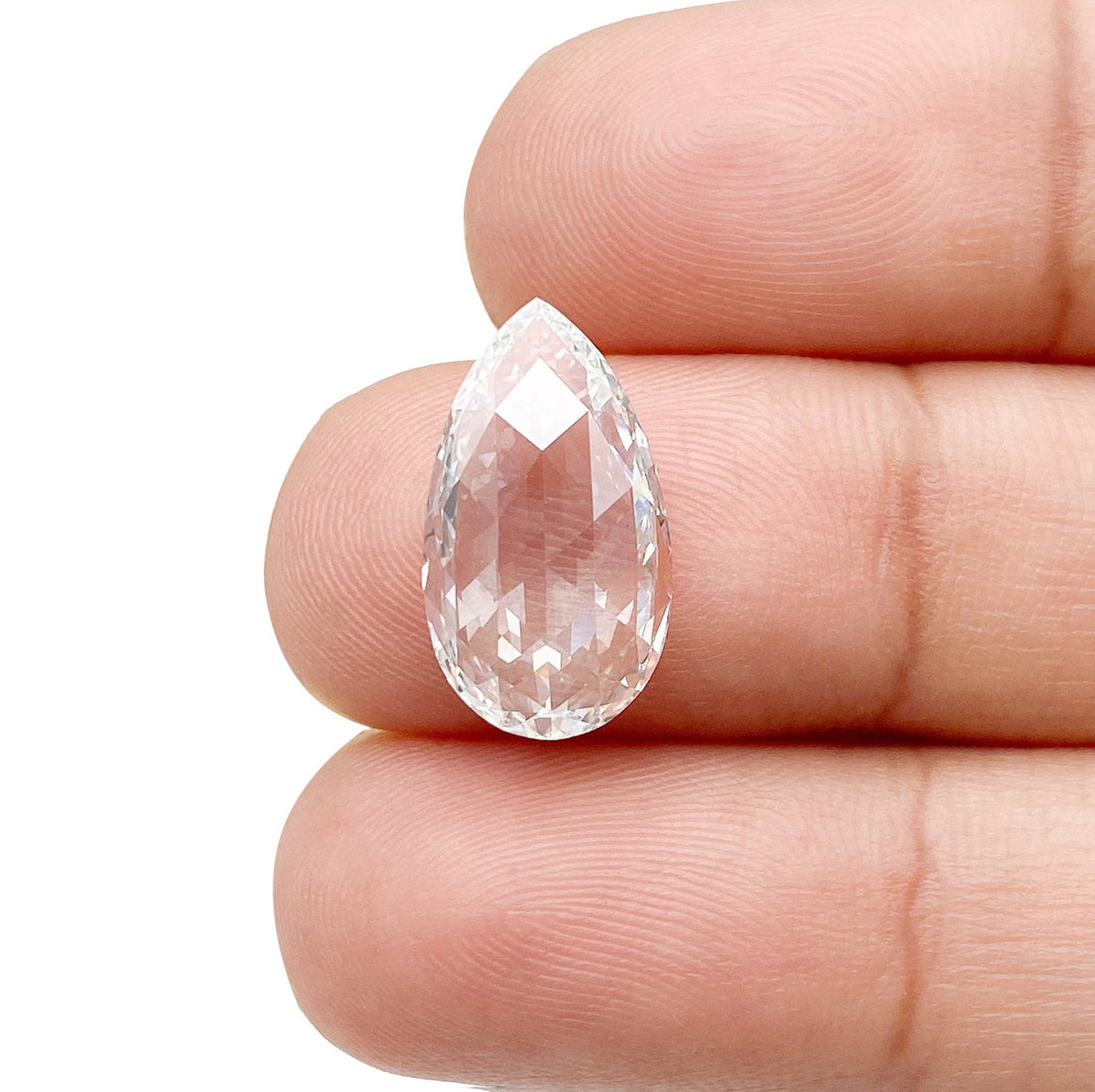 3.41ct | F/VS1 Pear Shape Rose Cut Lab Diamond (IGI)