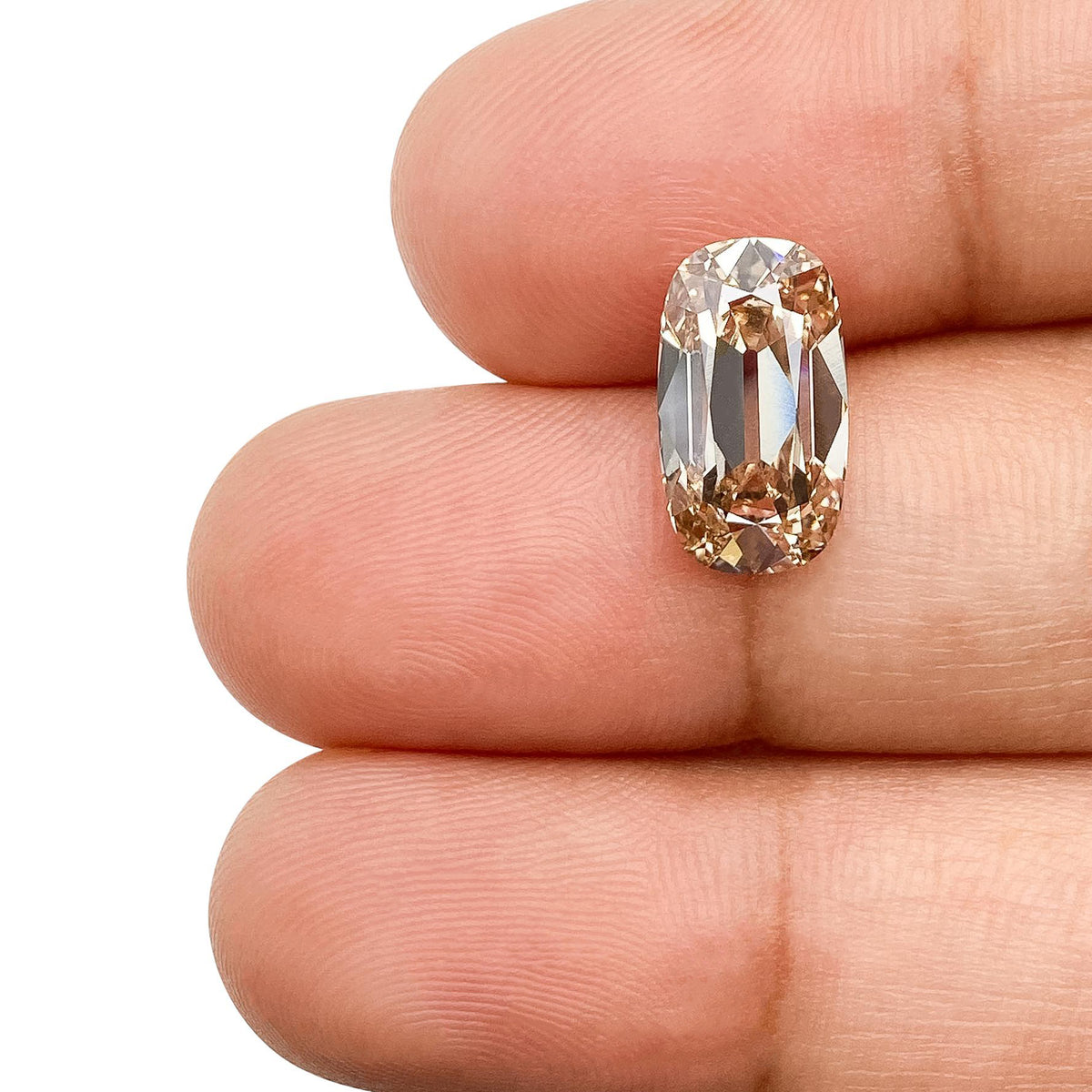 3.00ct |Light Brown/VS1 Cushion Old Mine Cut Lab Diamond (IGI)-LITHOS Diamond