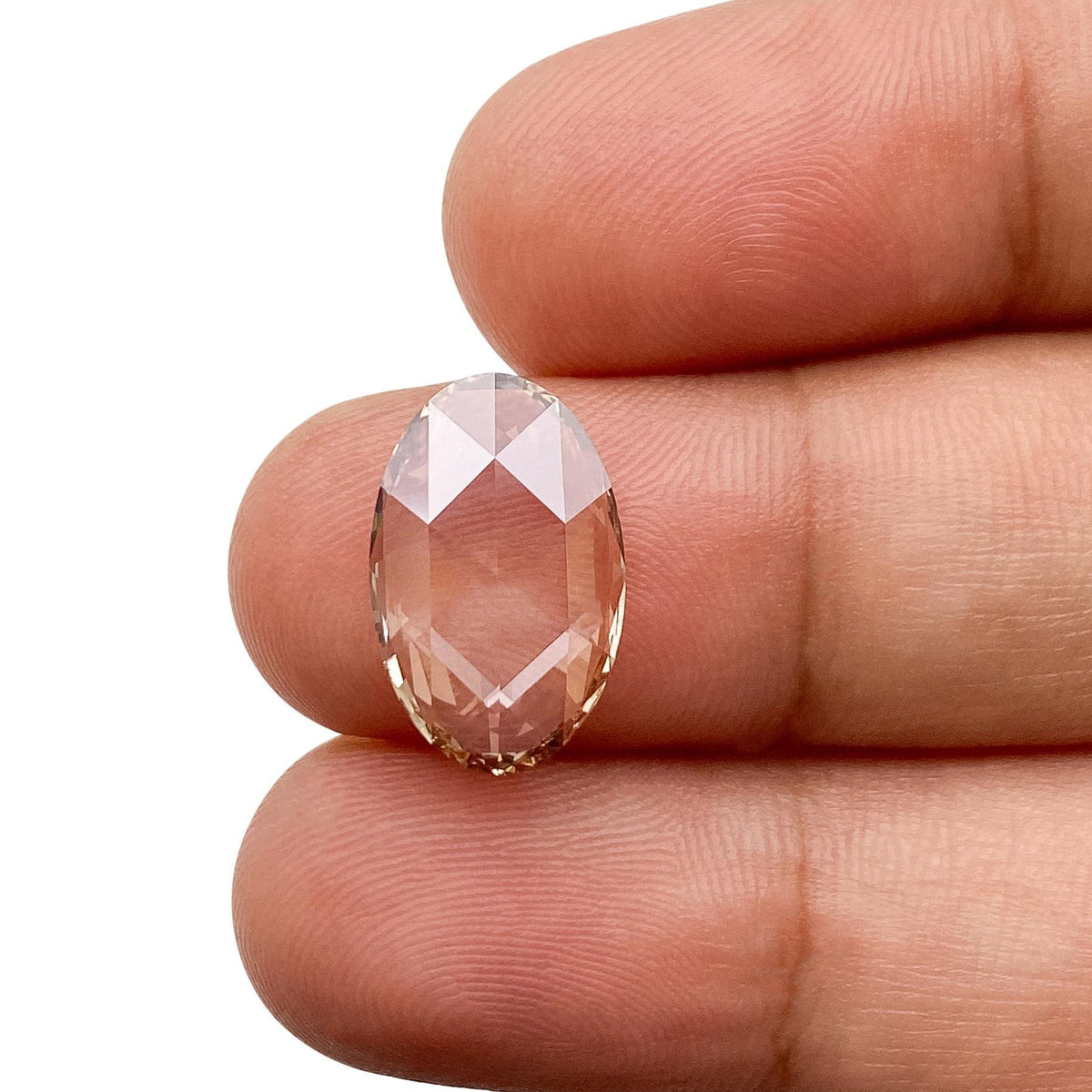 2.72ct | Fancy Light Brown/VVS2 Champagne Oval Shape Rose Cut Lab Diamond (IGI)-LITHOS Diamond