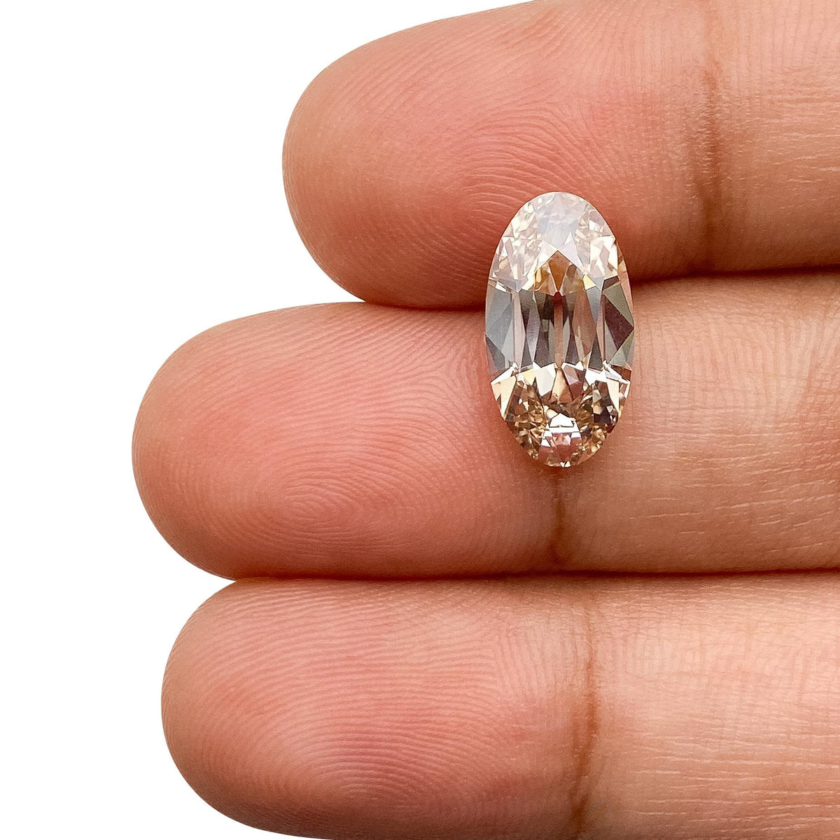 3.19ct | Q-R/VVS2 Champagne Oval Shape Old Mine Cut Lab Diamond (IGI)-LITHOS Diamond