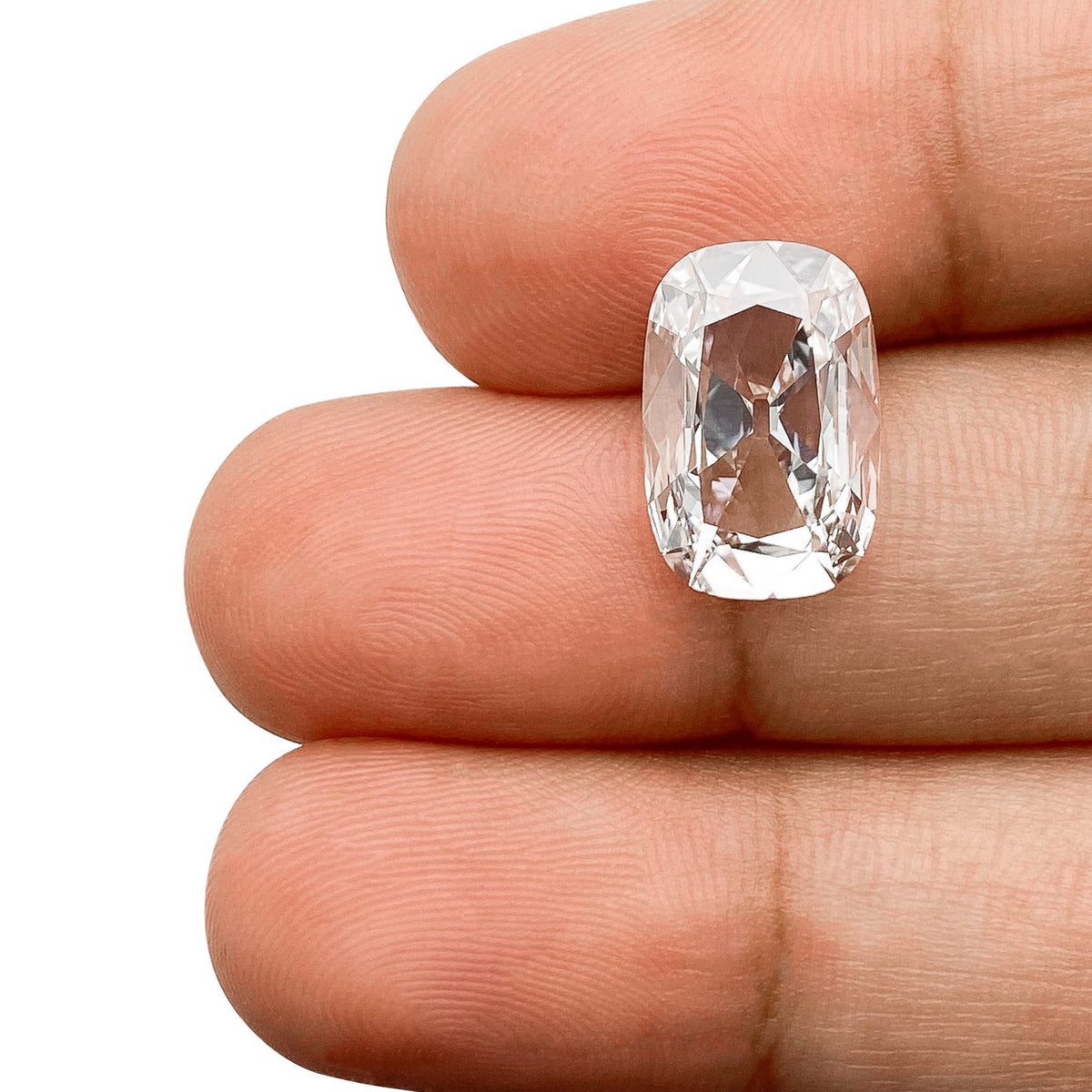 3.14ct | F/VVS2 Antique Cushion Shape Old Mine Cut Lab Diamond (IGI)