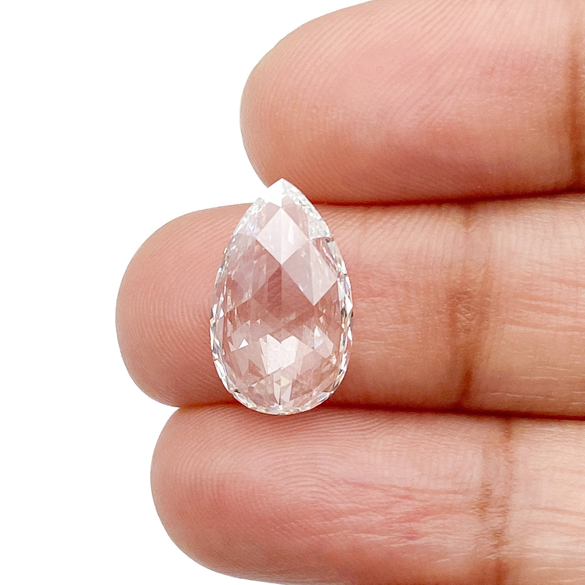 3.01ct | F/VS1 Pear Shape Rose Cut Lab Diamond (IGI)